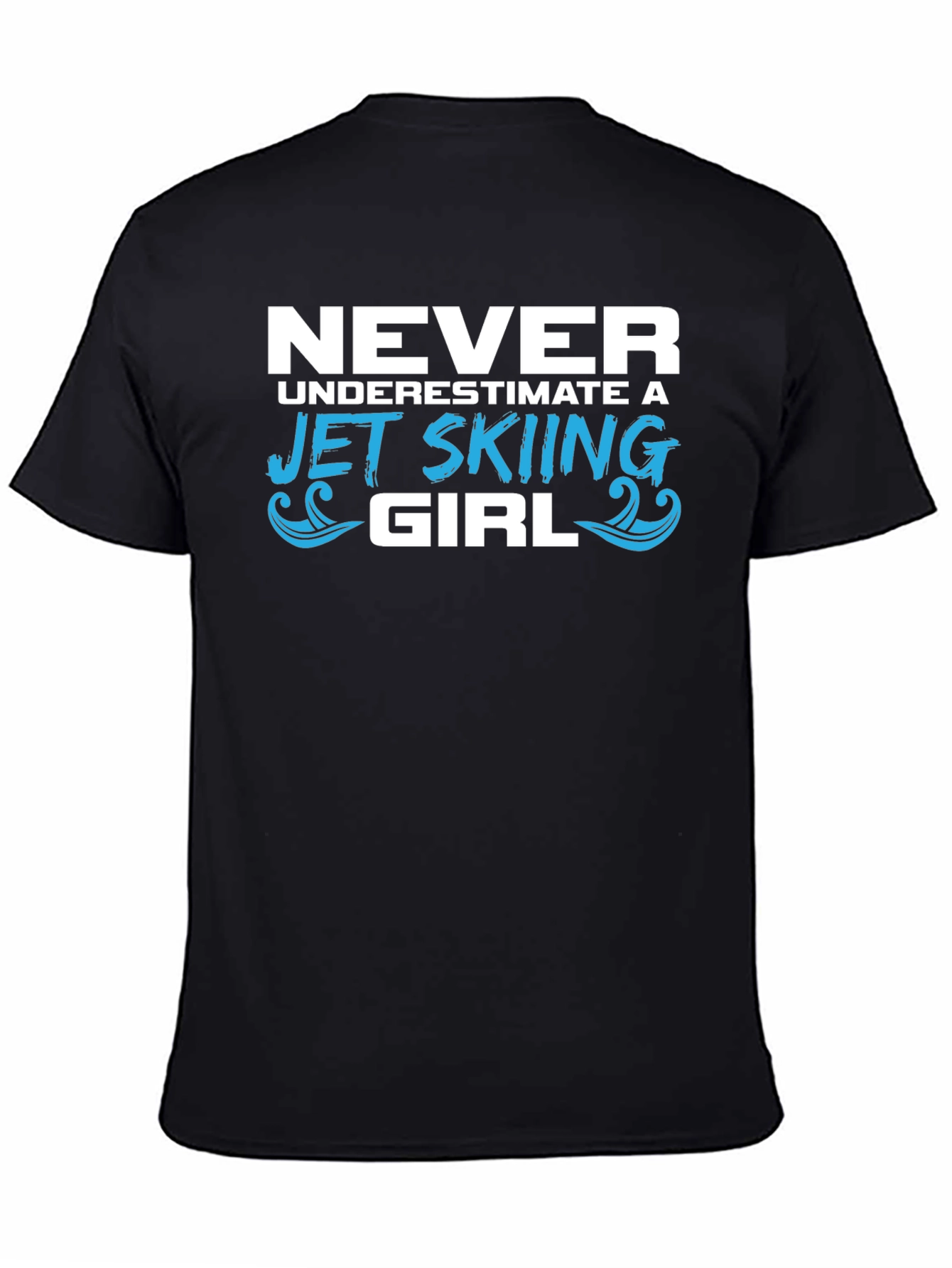 Camiseta Negra Jet Skiing Girl para Mujer
