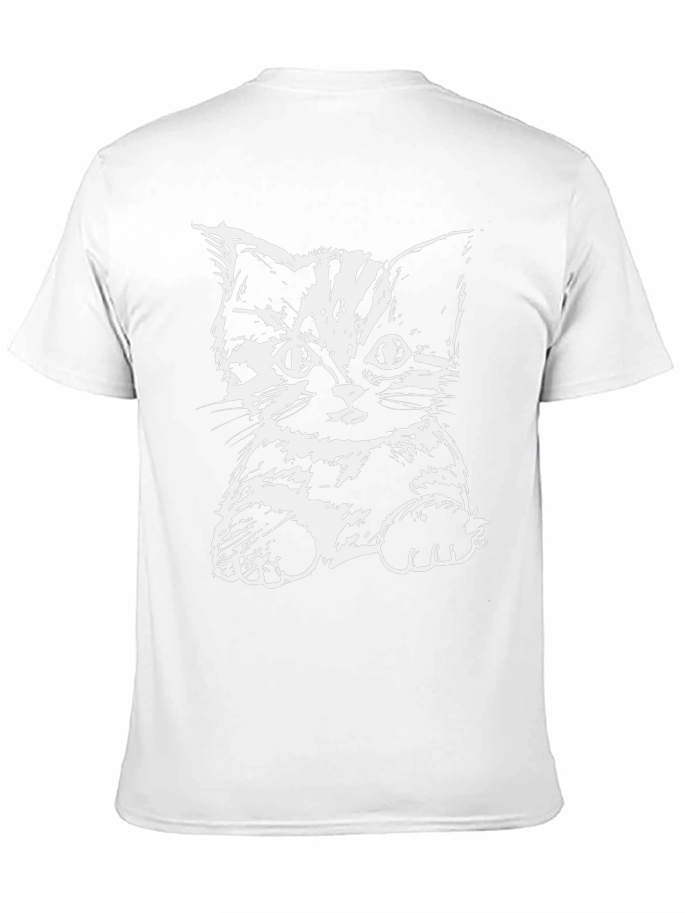 Camiseta Negra con Diseño de Gato