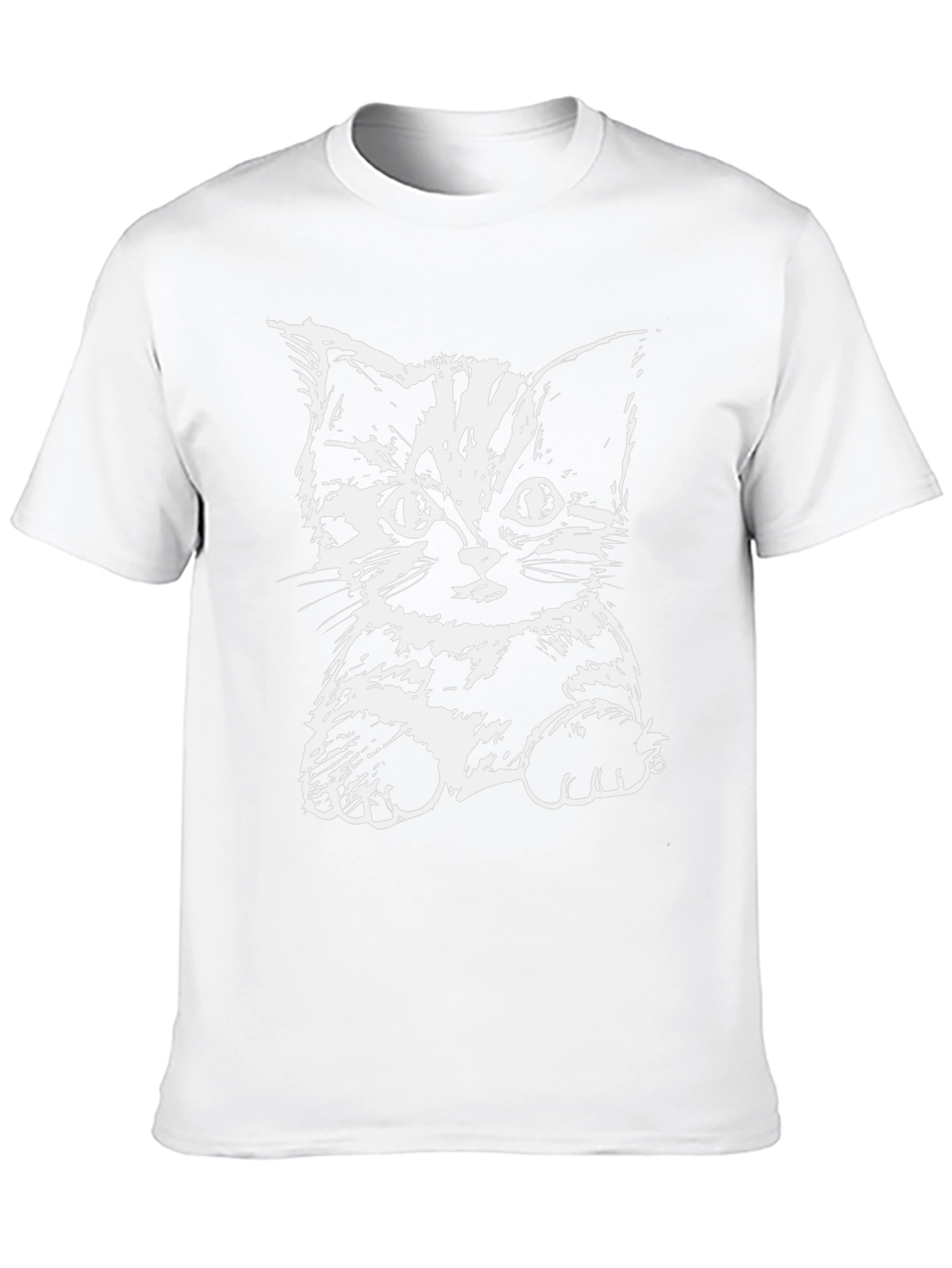 Camiseta Negra con Diseño de Gato