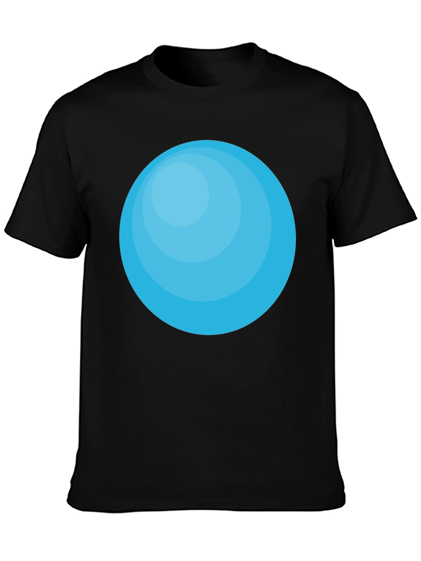 Camiseta Negra con Círculo Azul