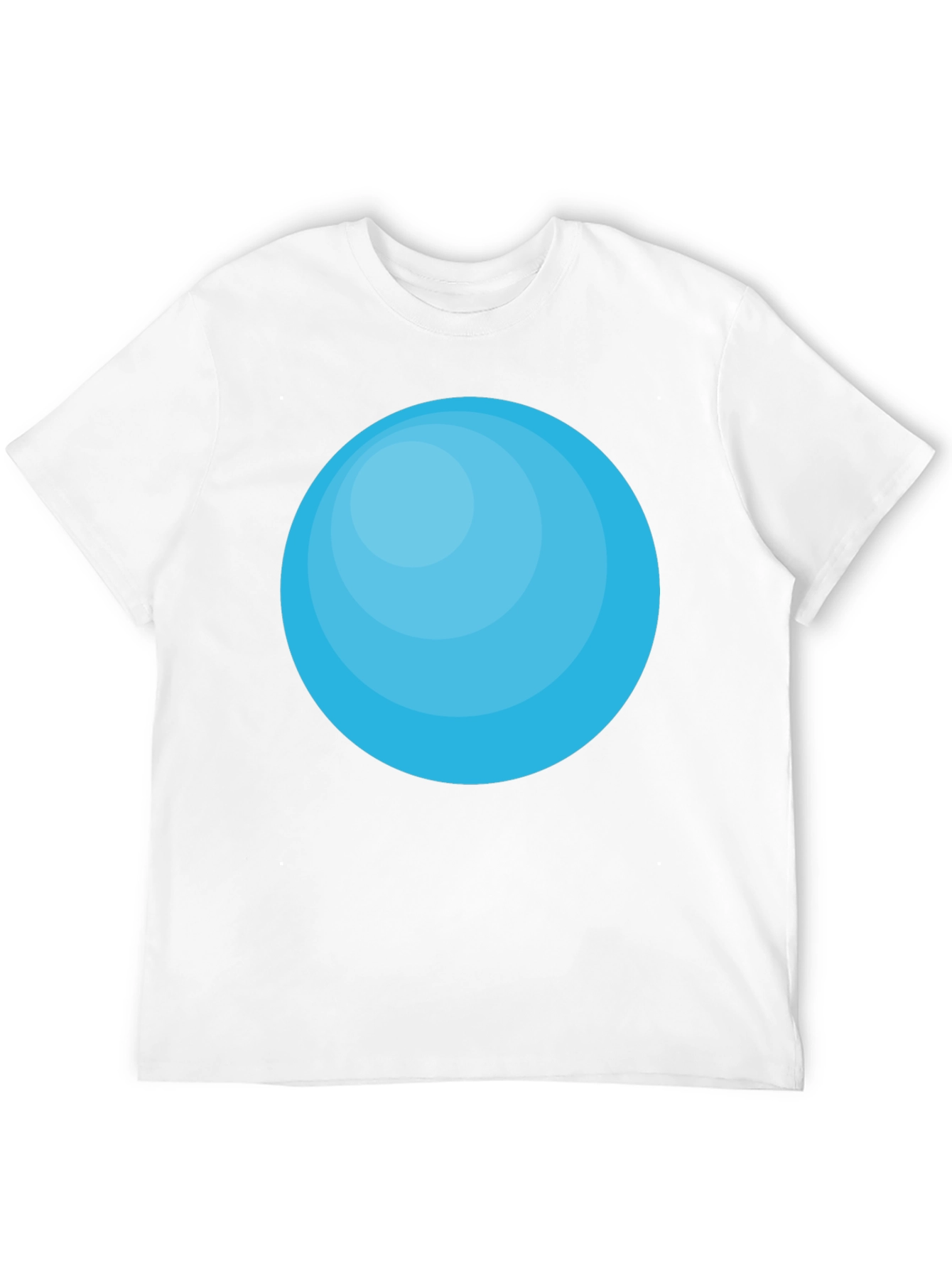 Camiseta Negra con Círculo Azul