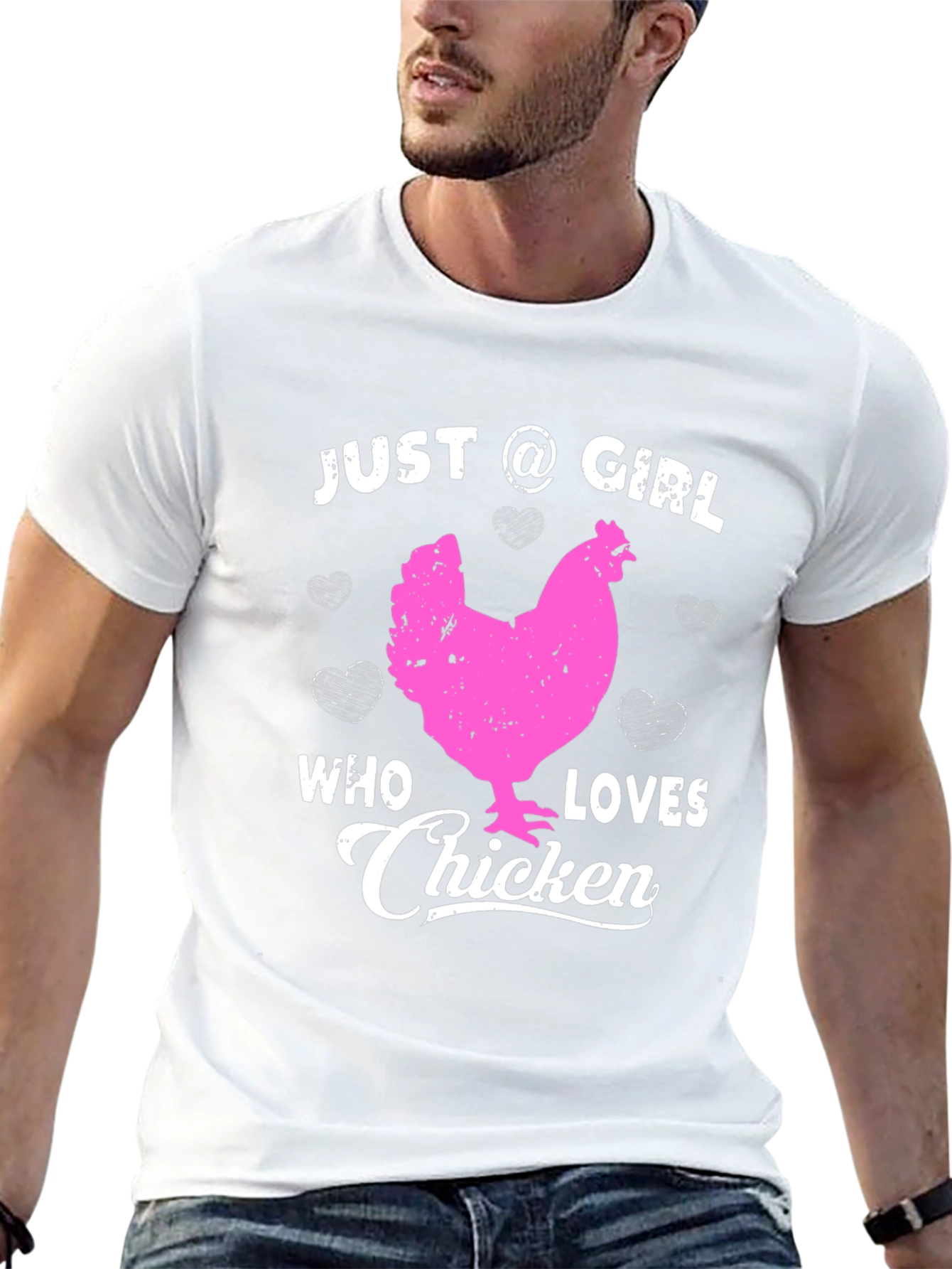 Camiseta Negra Just A Girl Who Loves Chicken