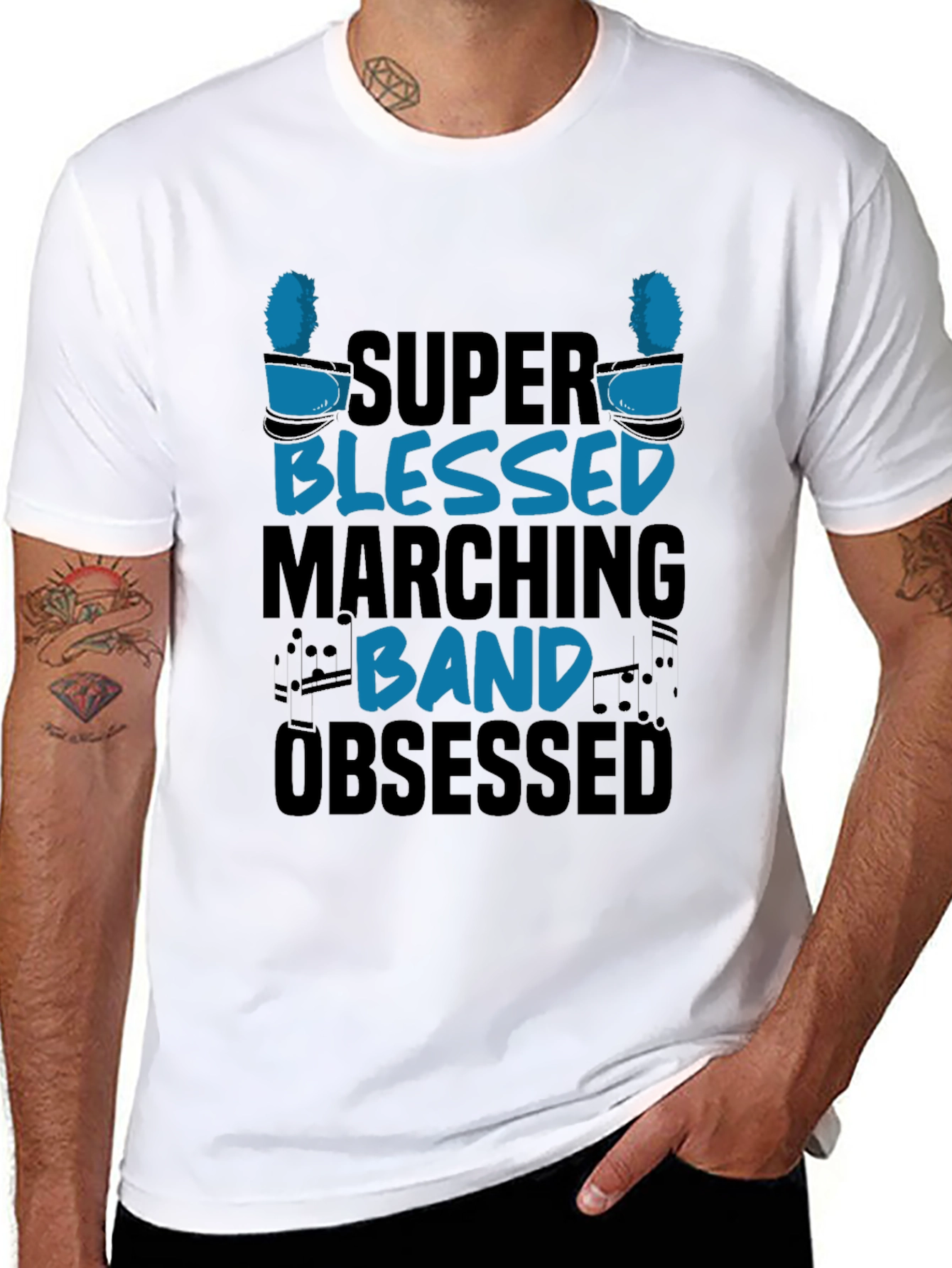 Camiseta Super Blessed Marching Band Obsessed