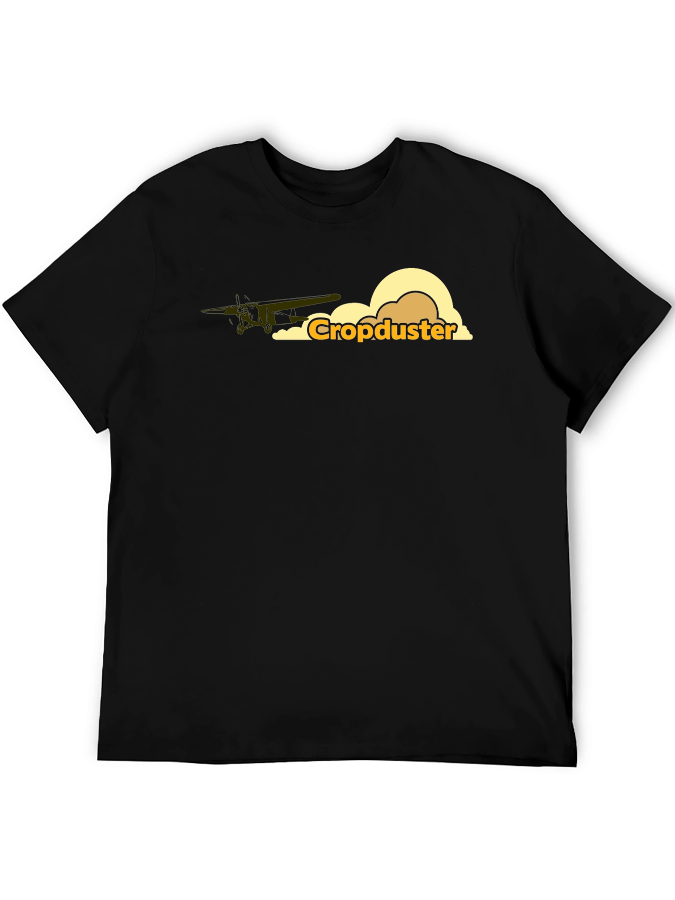 Camiseta Negra Cropduster Algodón Estilo Casual