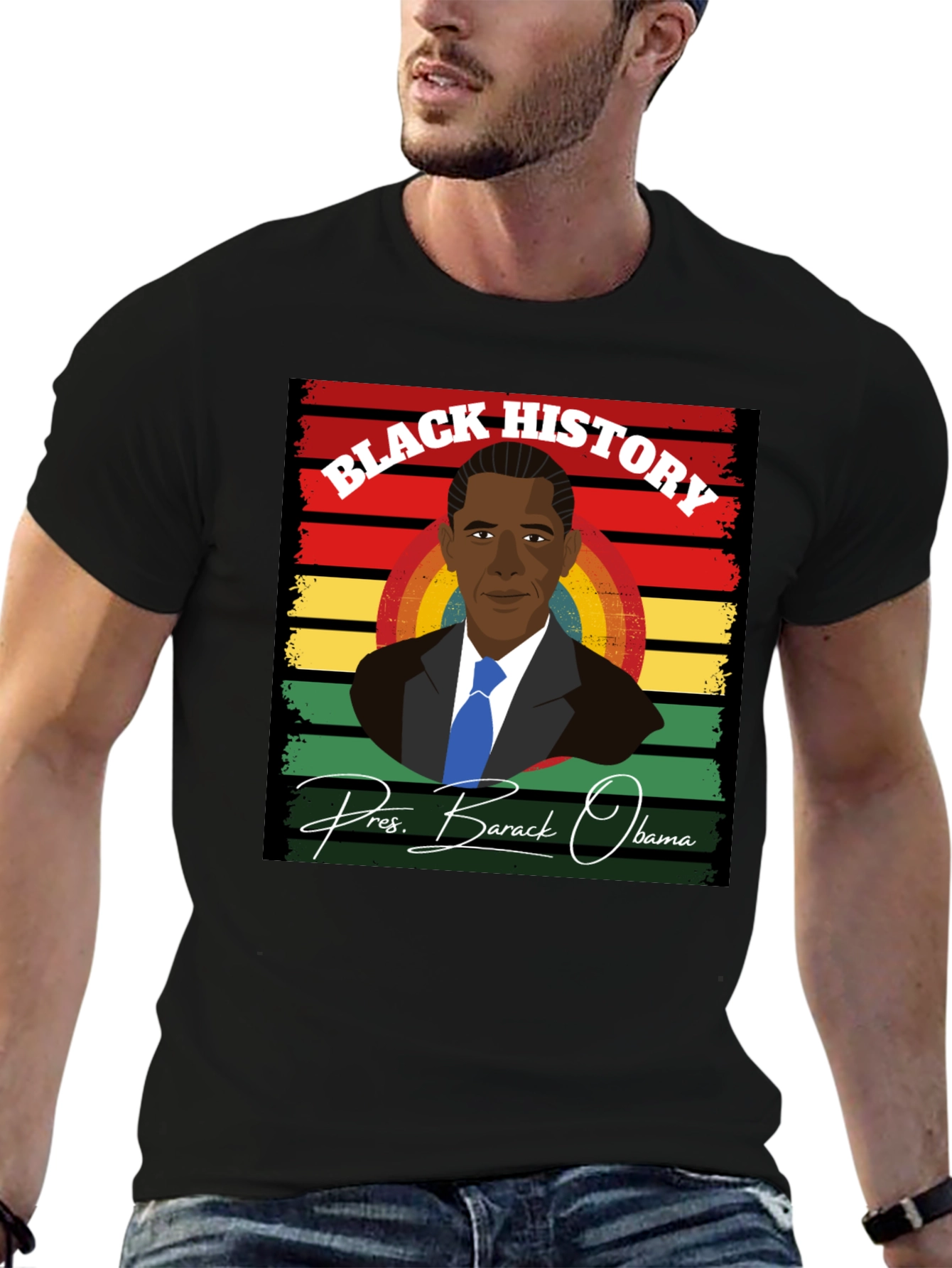 Camiseta Historia Negra - Barack Obama