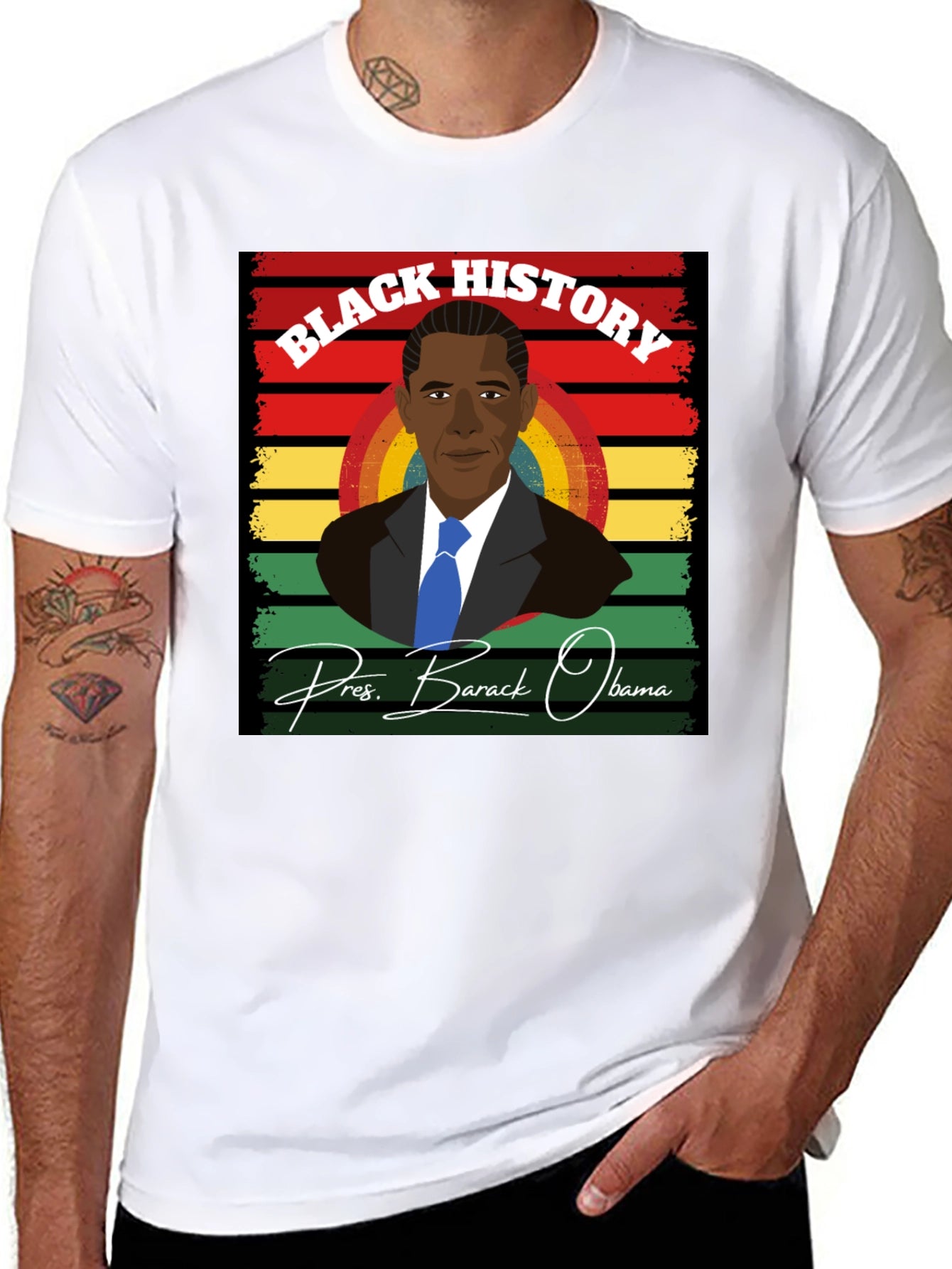 Camiseta Historia Negra - Barack Obama