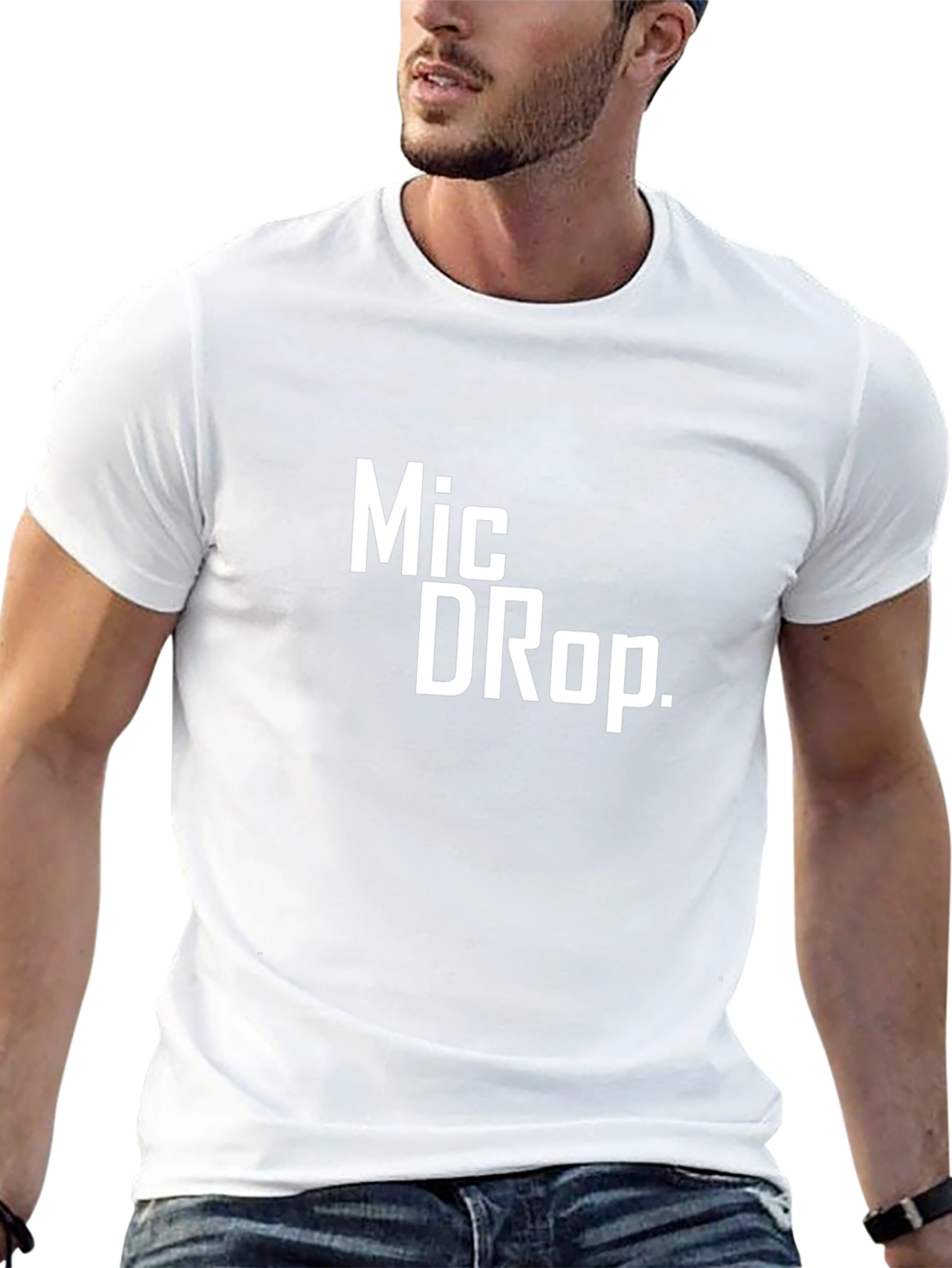 Camiseta Negra Mic Drop para Hombre