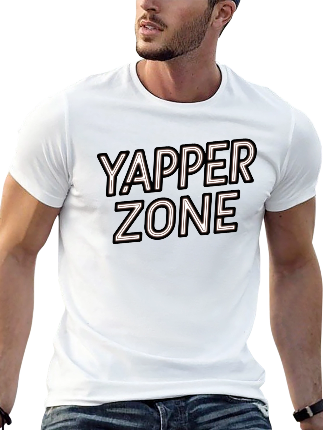 Camiseta Negra Yapper Zone para Hombre