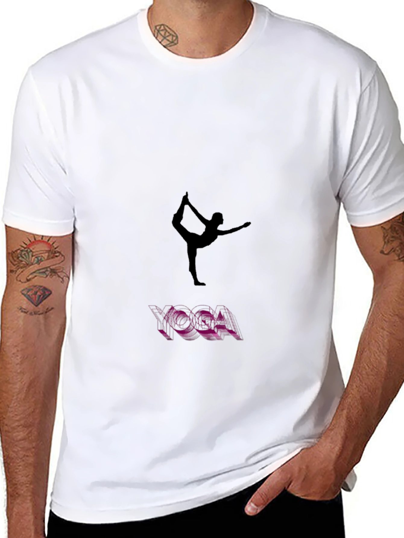 Camiseta Negra Yoga para Hombre - Diseño Exclusivo