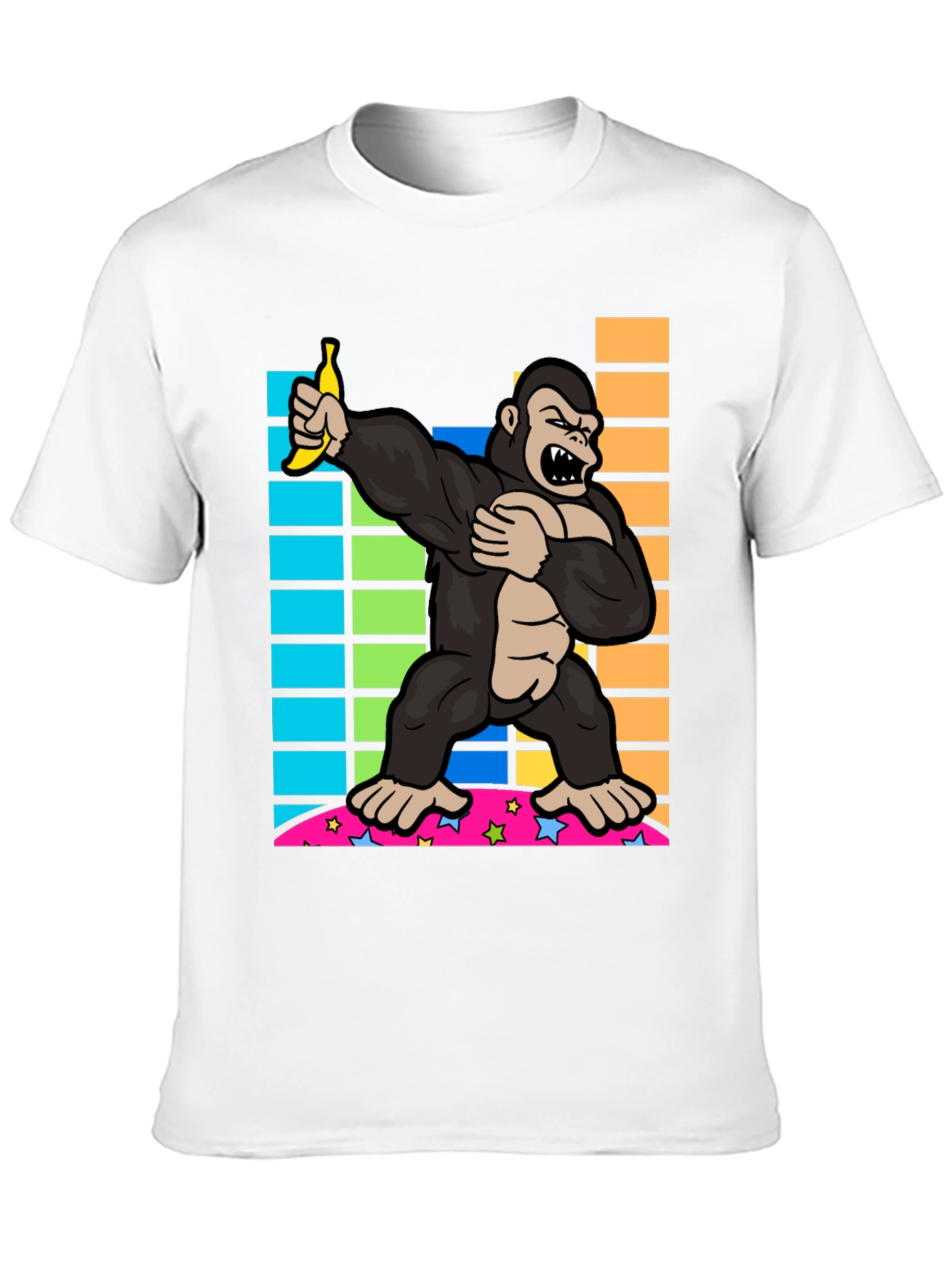Camiseta Negra con Gorila Dabbing con Plátano