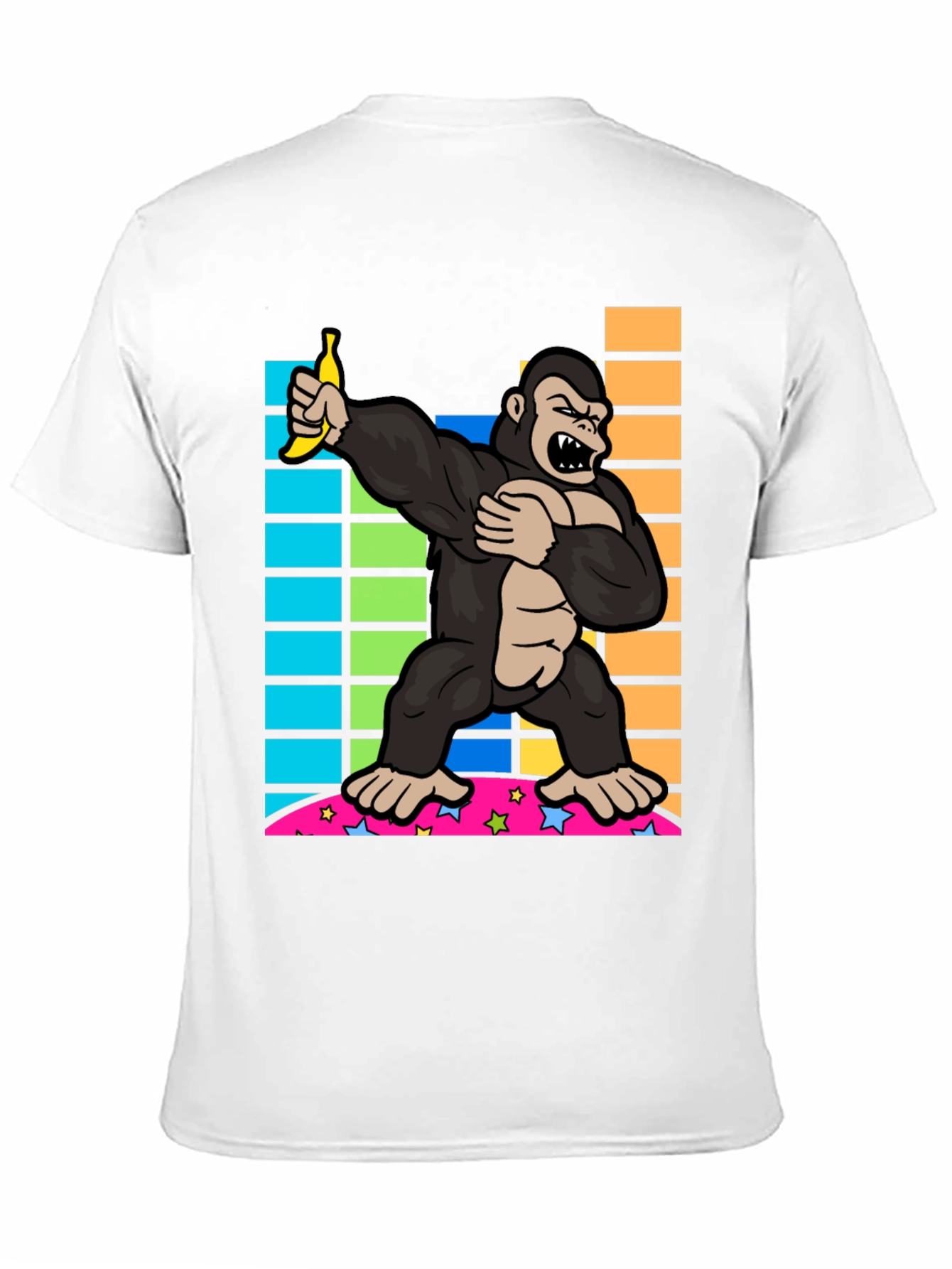 Camiseta Negra con Gorila Dabbing con Plátano