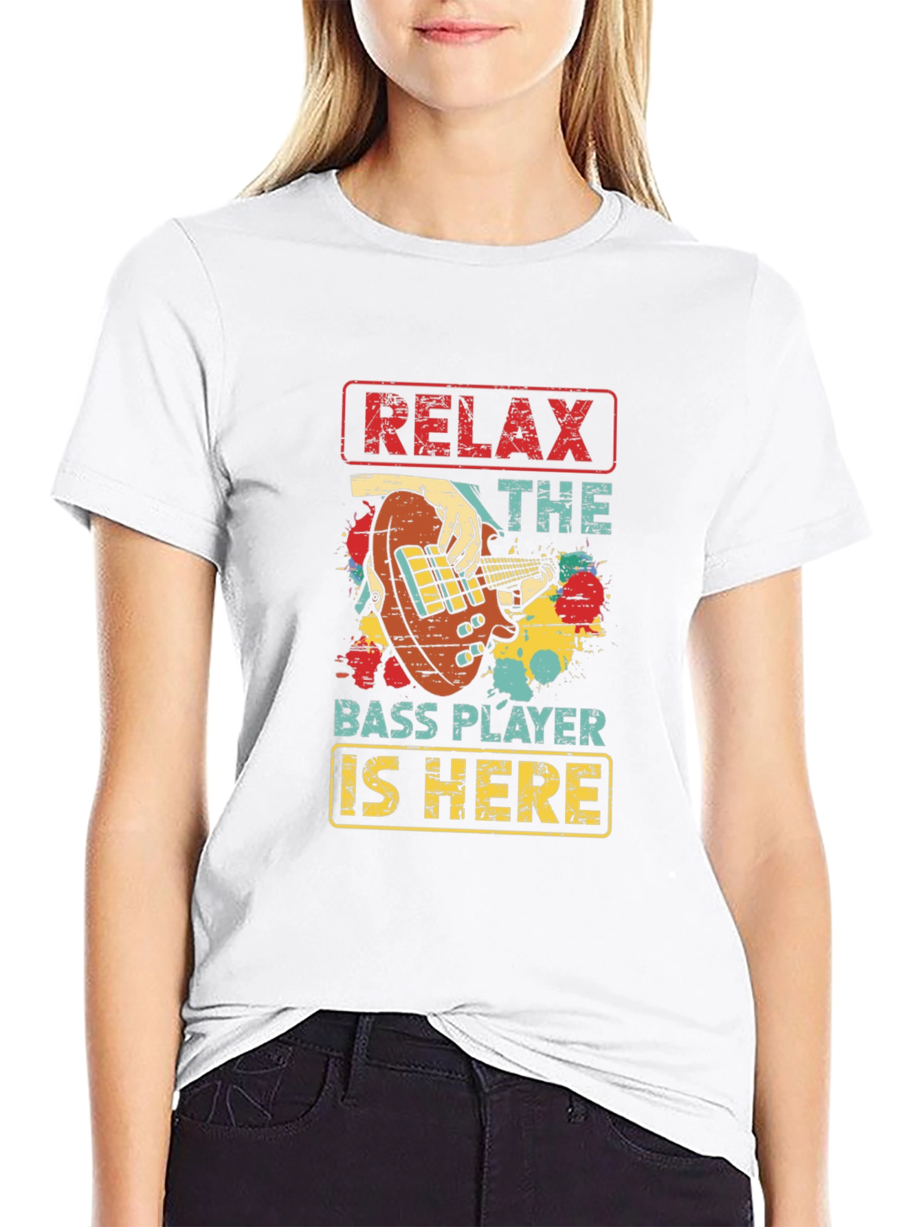 Camiseta Negra Relax The Bass Player Is Here