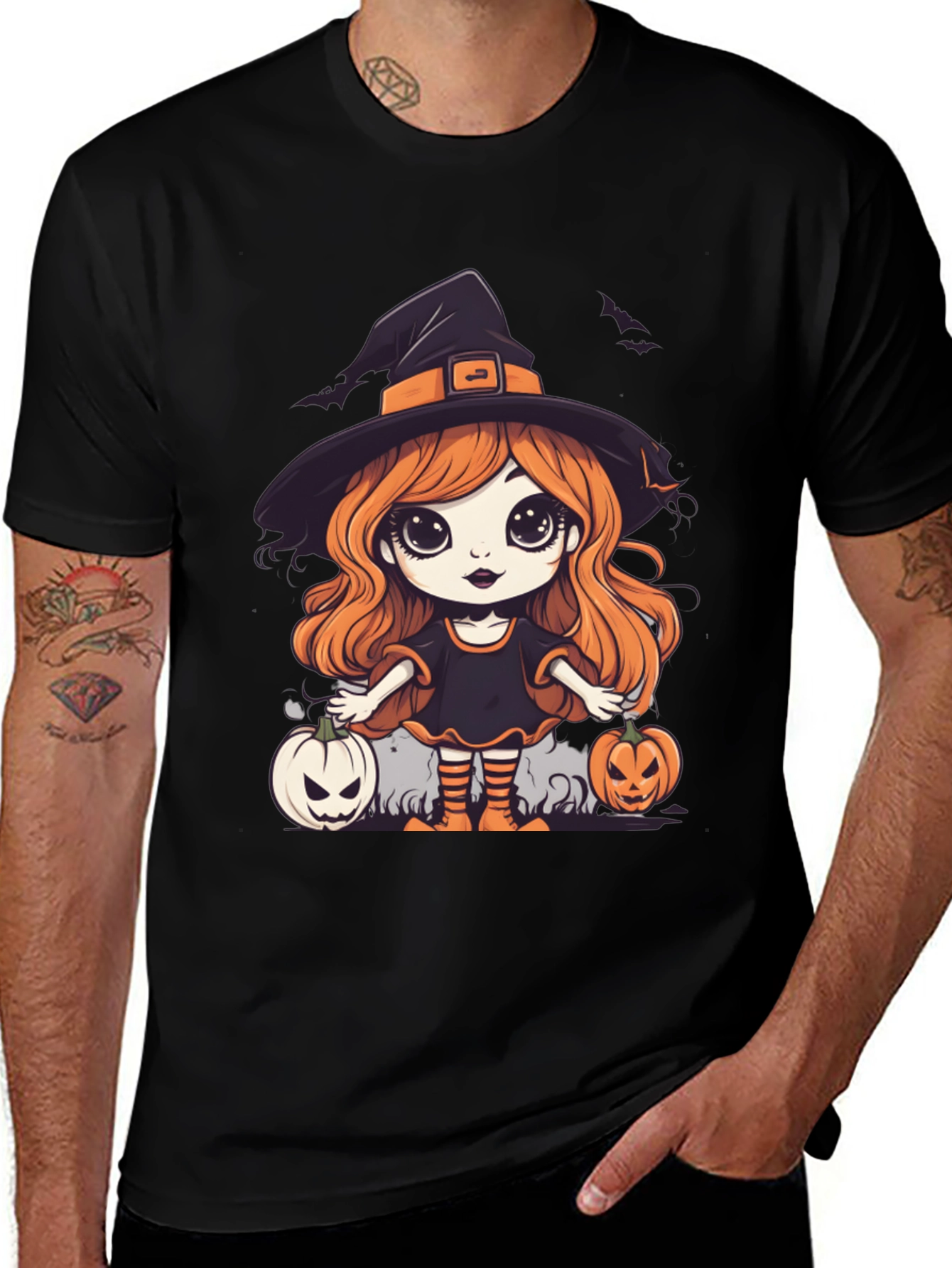 Camiseta Halloween Brujita Calabazas