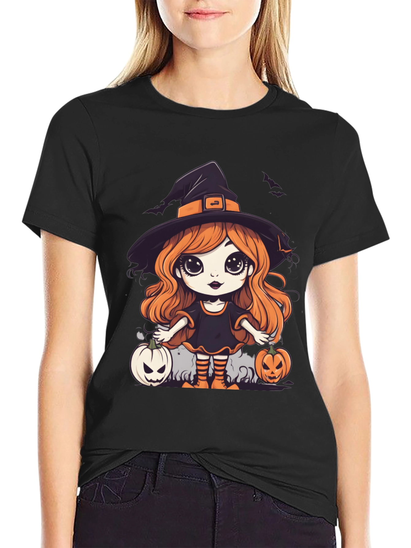 Camiseta Halloween Brujita Calabazas