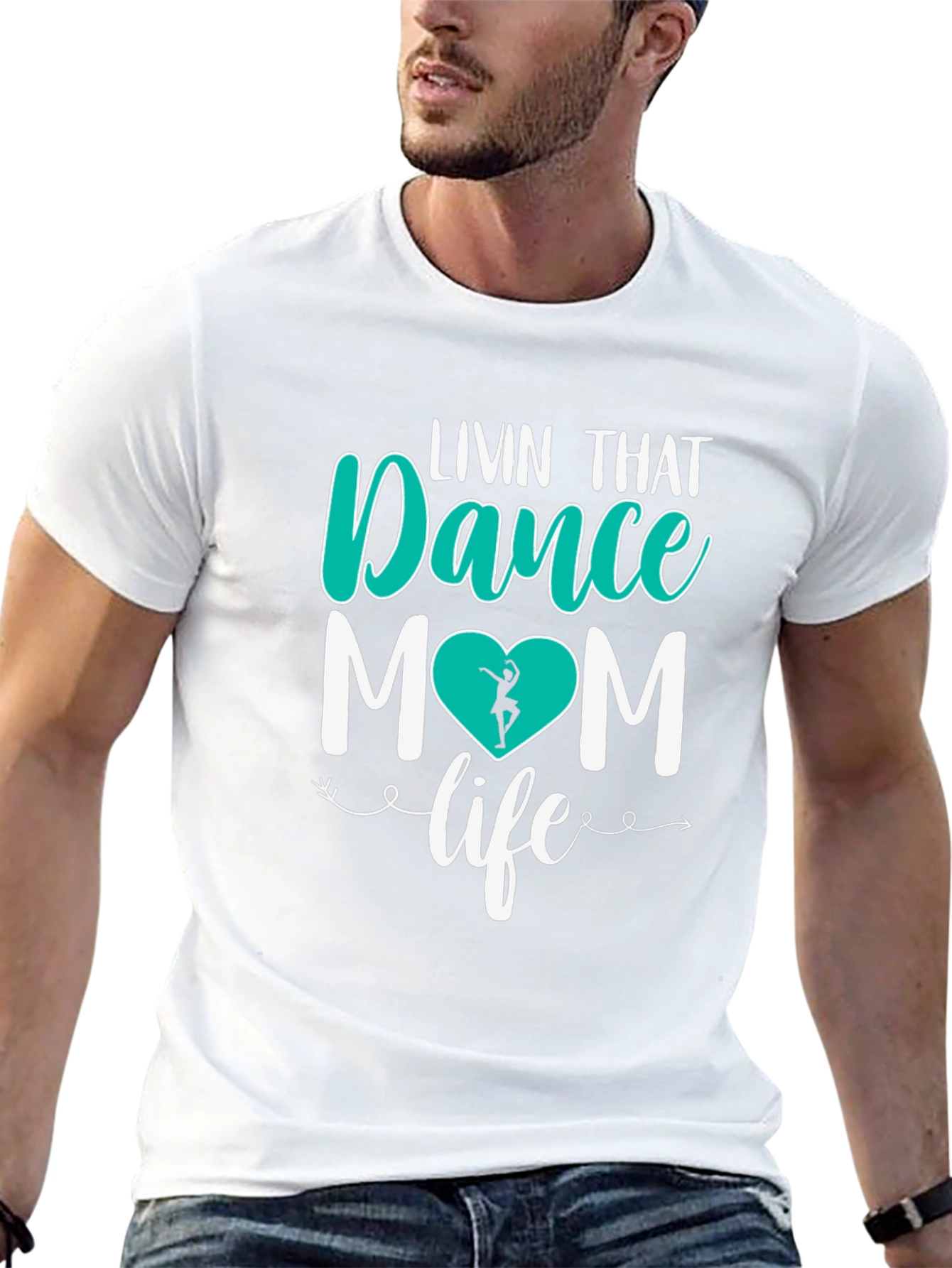 Camiseta Negra Dance Mom Life para Hombre