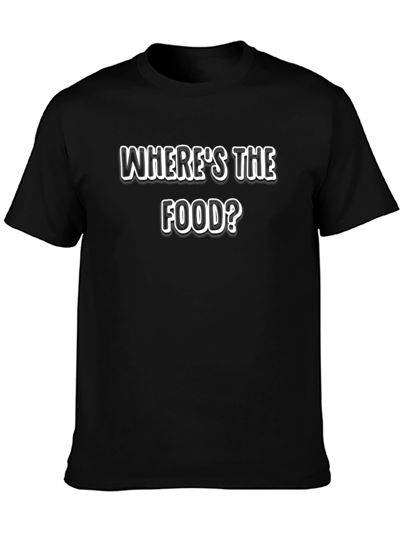 Camiseta Negra ¿Dónde está la comida?