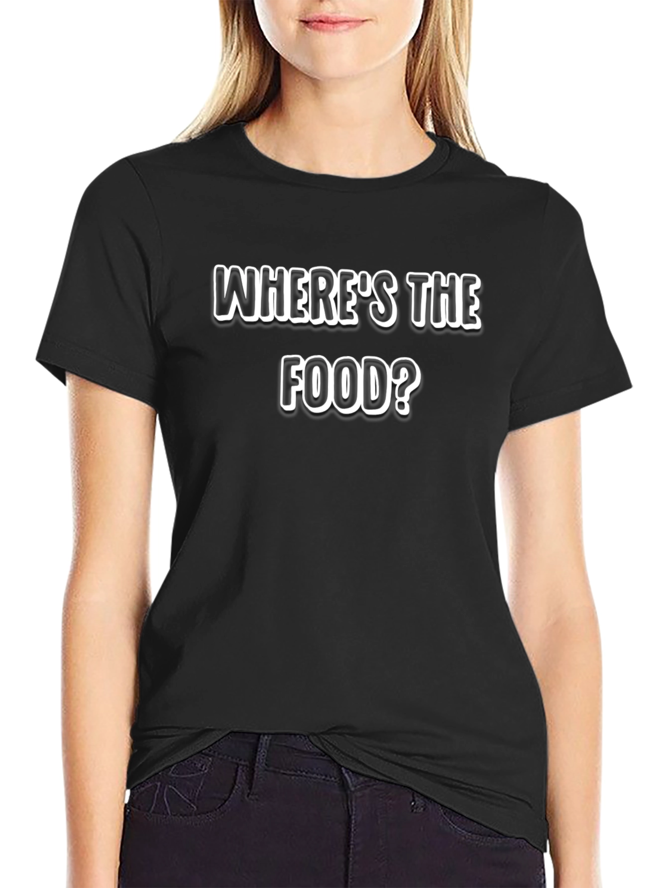 Camiseta Negra ¿Dónde está la comida?