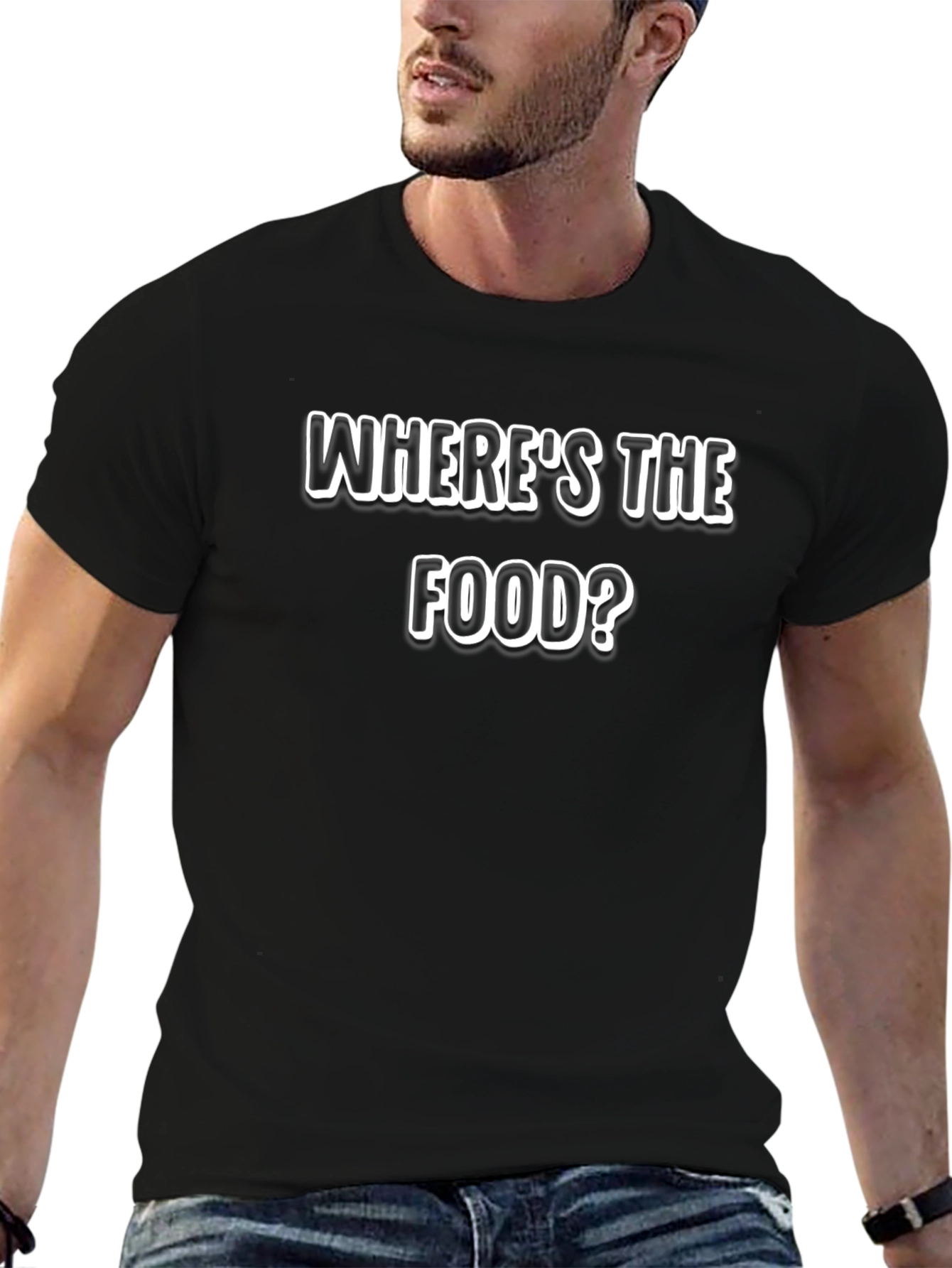 Camiseta Negra ¿Dónde está la comida?