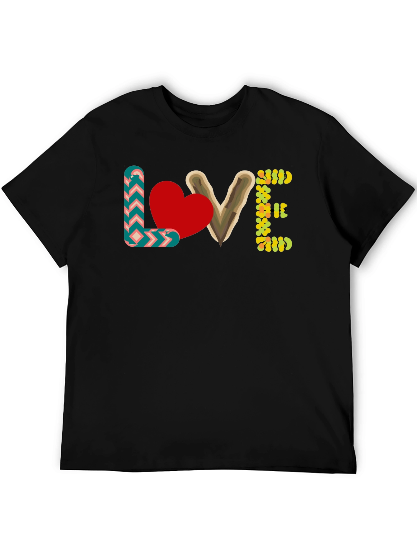 Camiseta Negra con Diseño LOVE