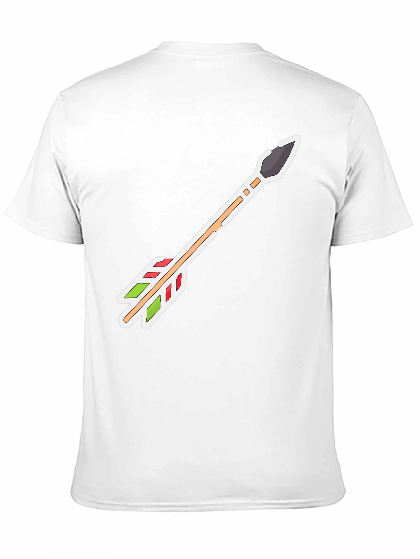 Camiseta Negra con Diseño de Flecha Tribal