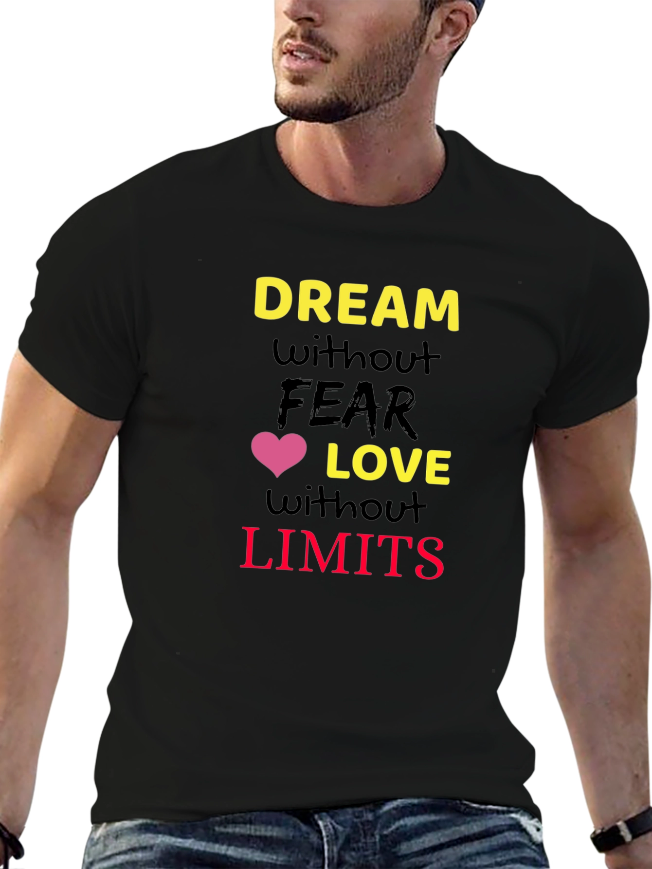 Camiseta Negra con Diseño Motivacional