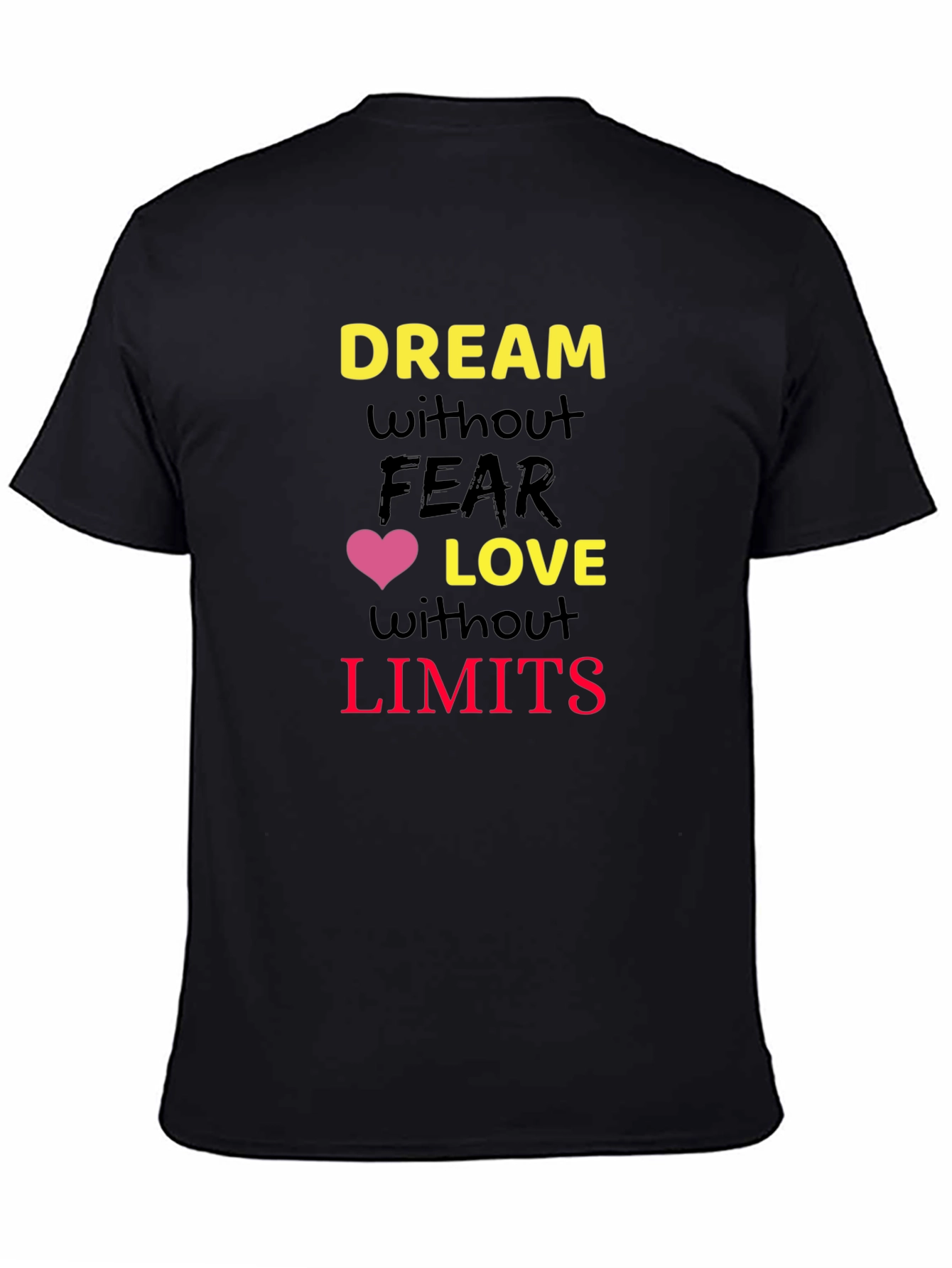 Camiseta Negra con Diseño Motivacional