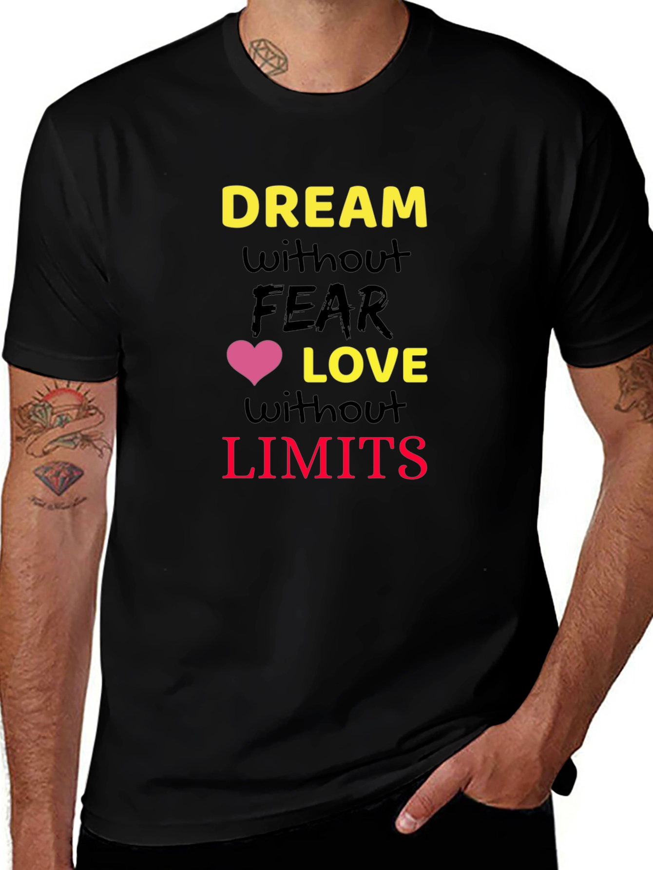 Camiseta Negra con Diseño Motivacional