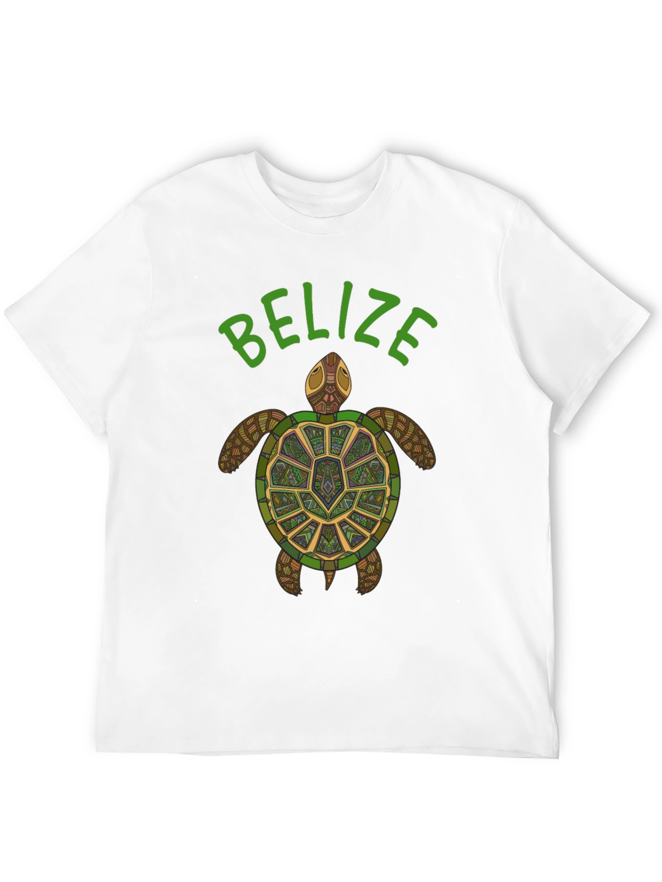 Camiseta Negra Tortuga Belice Hombre