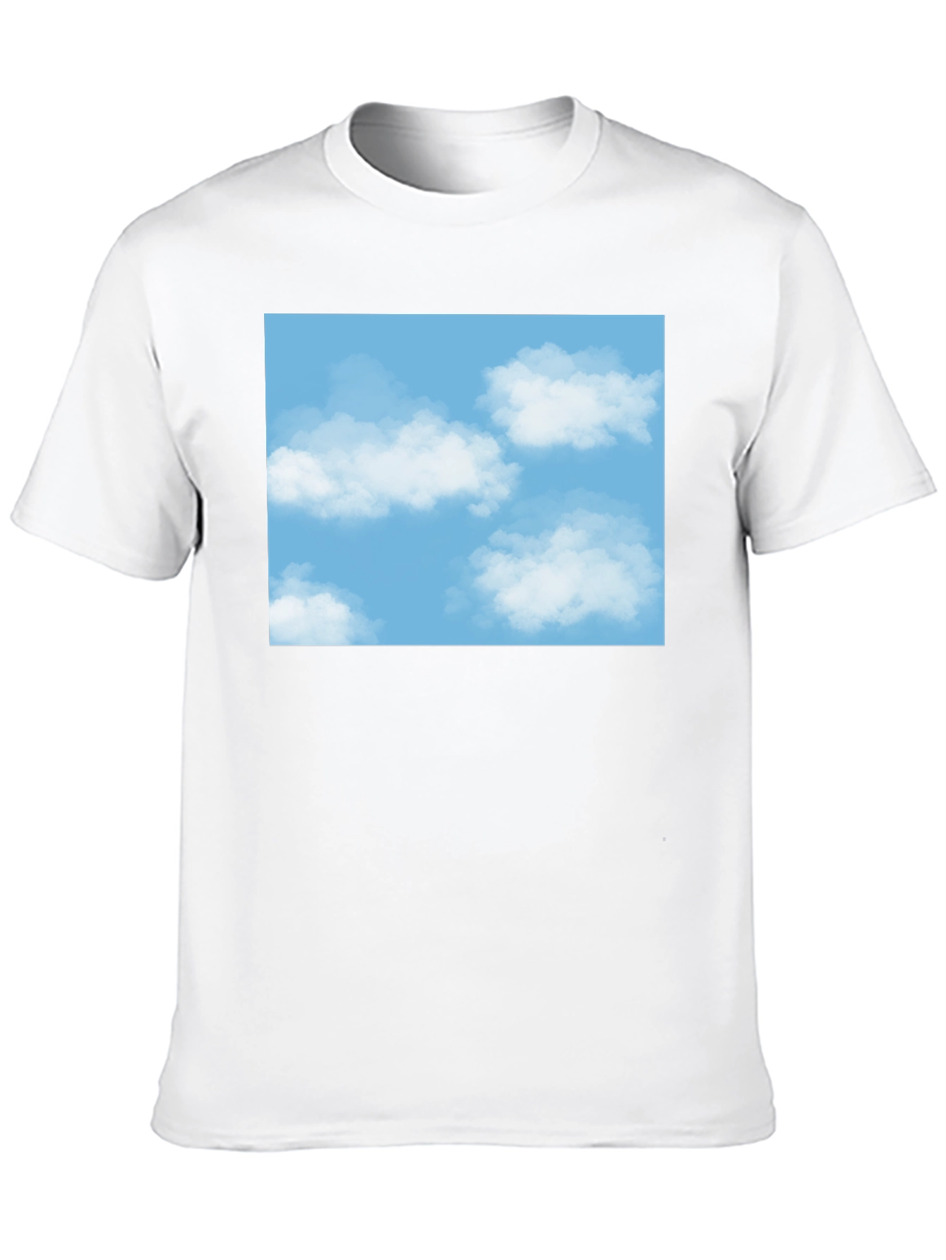 Camiseta Negra Cielo Nublado - Diseño Único