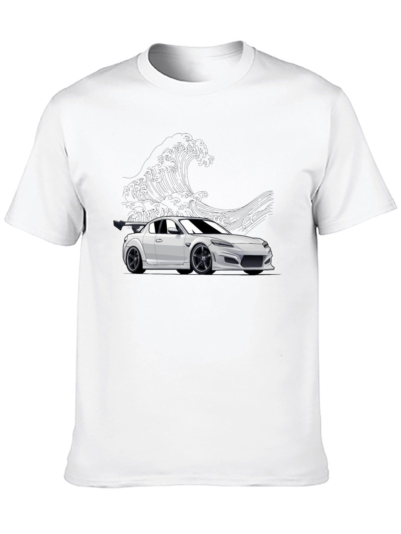 Camiseta Negra con Diseño de Coche Deportivo