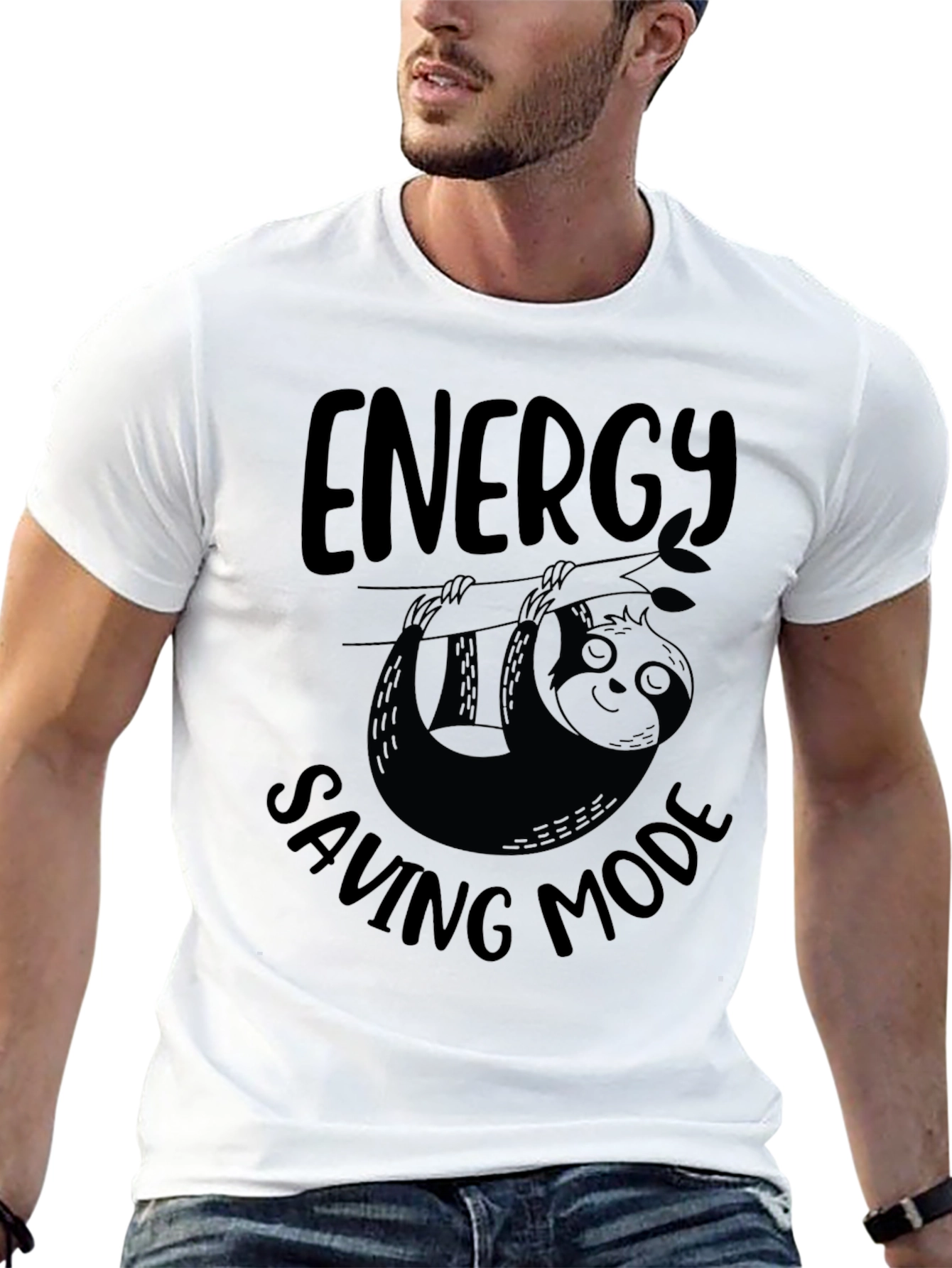Camiseta Negra: Modo Ahorro de Energía Perezoso