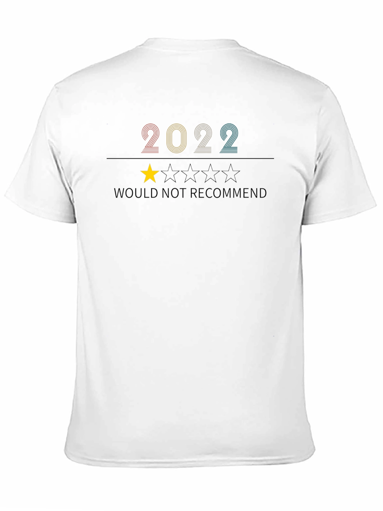 Camiseta Negra Humorística 2022 - ¡No Recomendada!