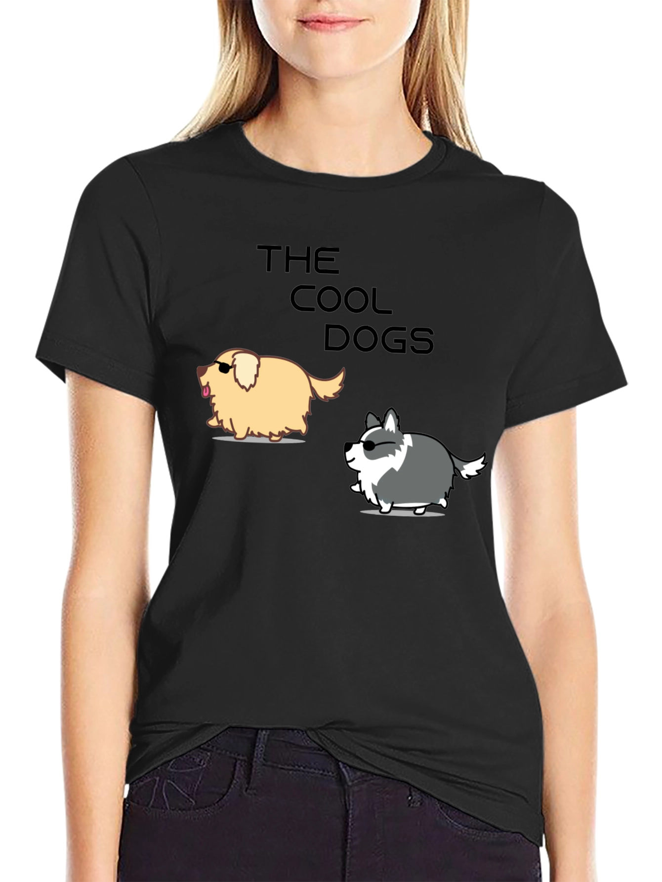 Camiseta Negra: Los Perros Cool