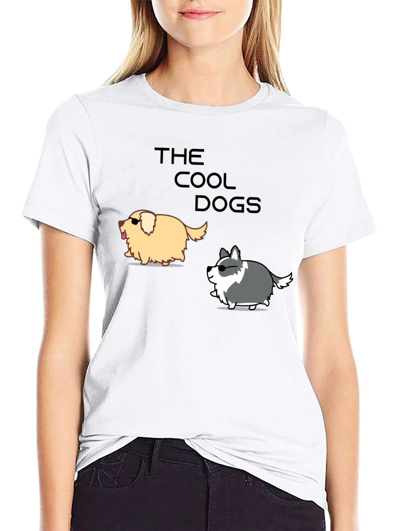Camiseta Negra: Los Perros Cool