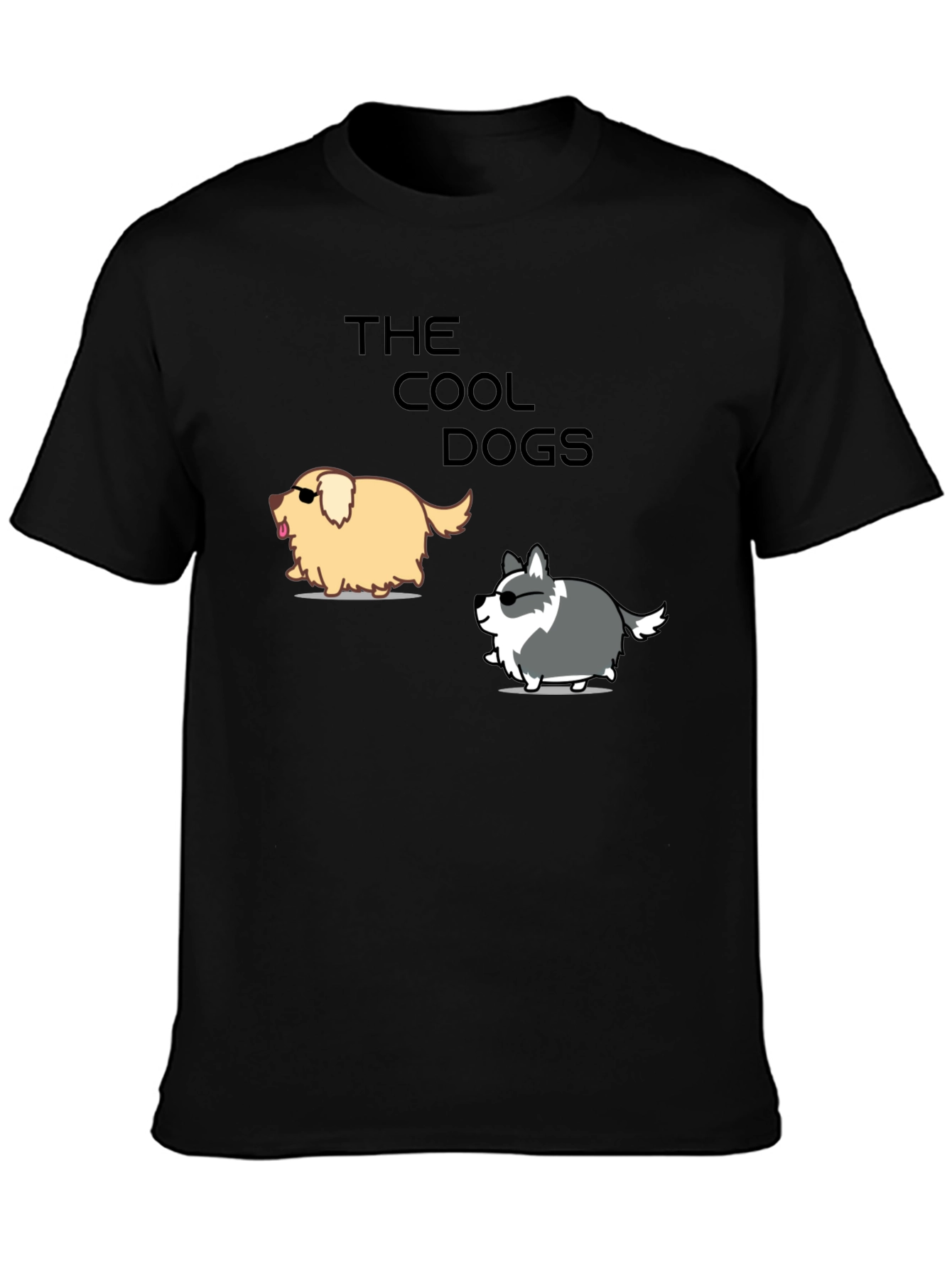 Camiseta Negra: Los Perros Cool