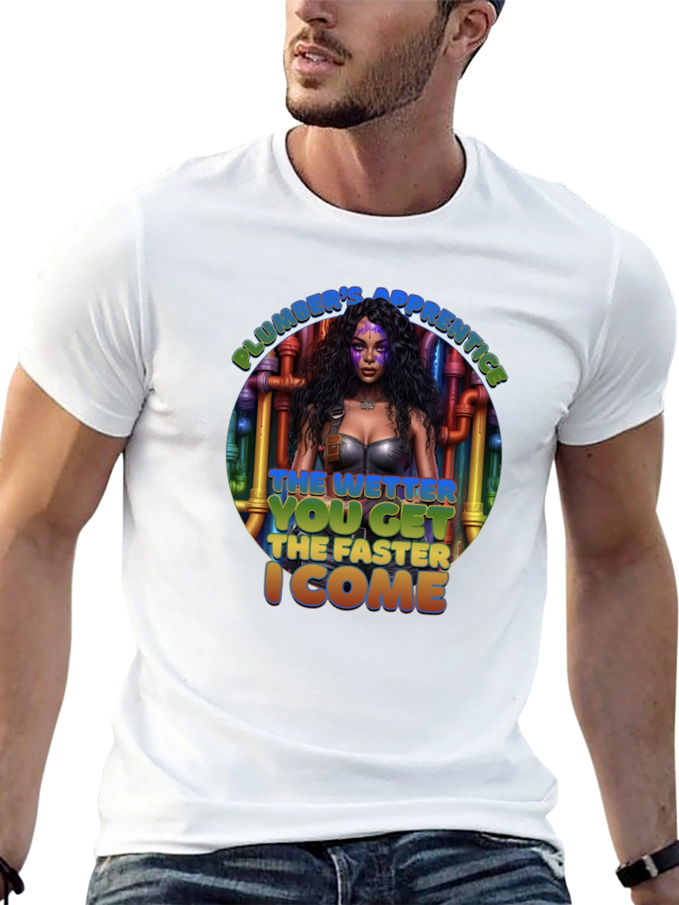 Camiseta Negra: Aprendiz de Fontanero Atrevido