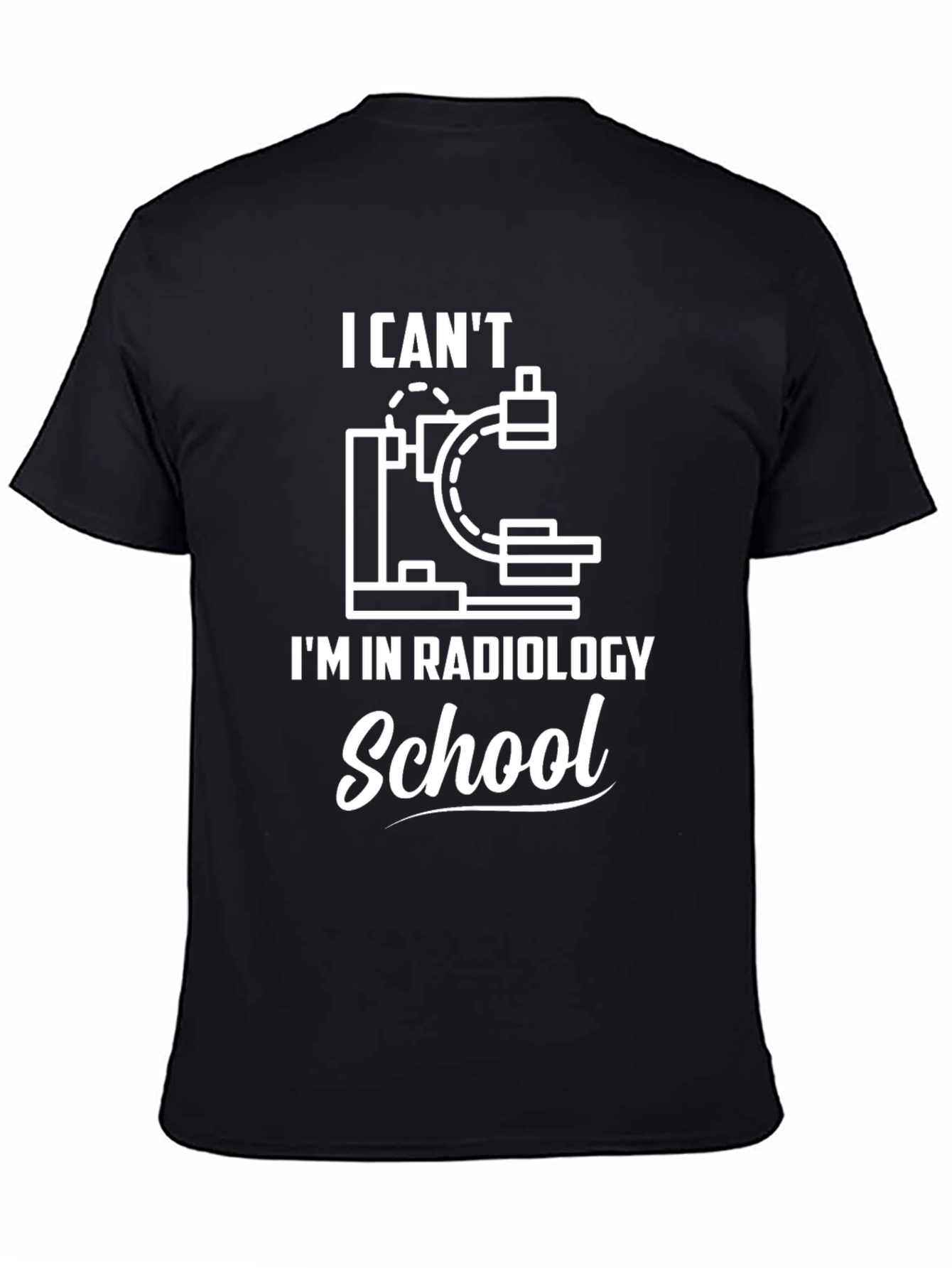 Camiseta Negra con Diseño de Radiología