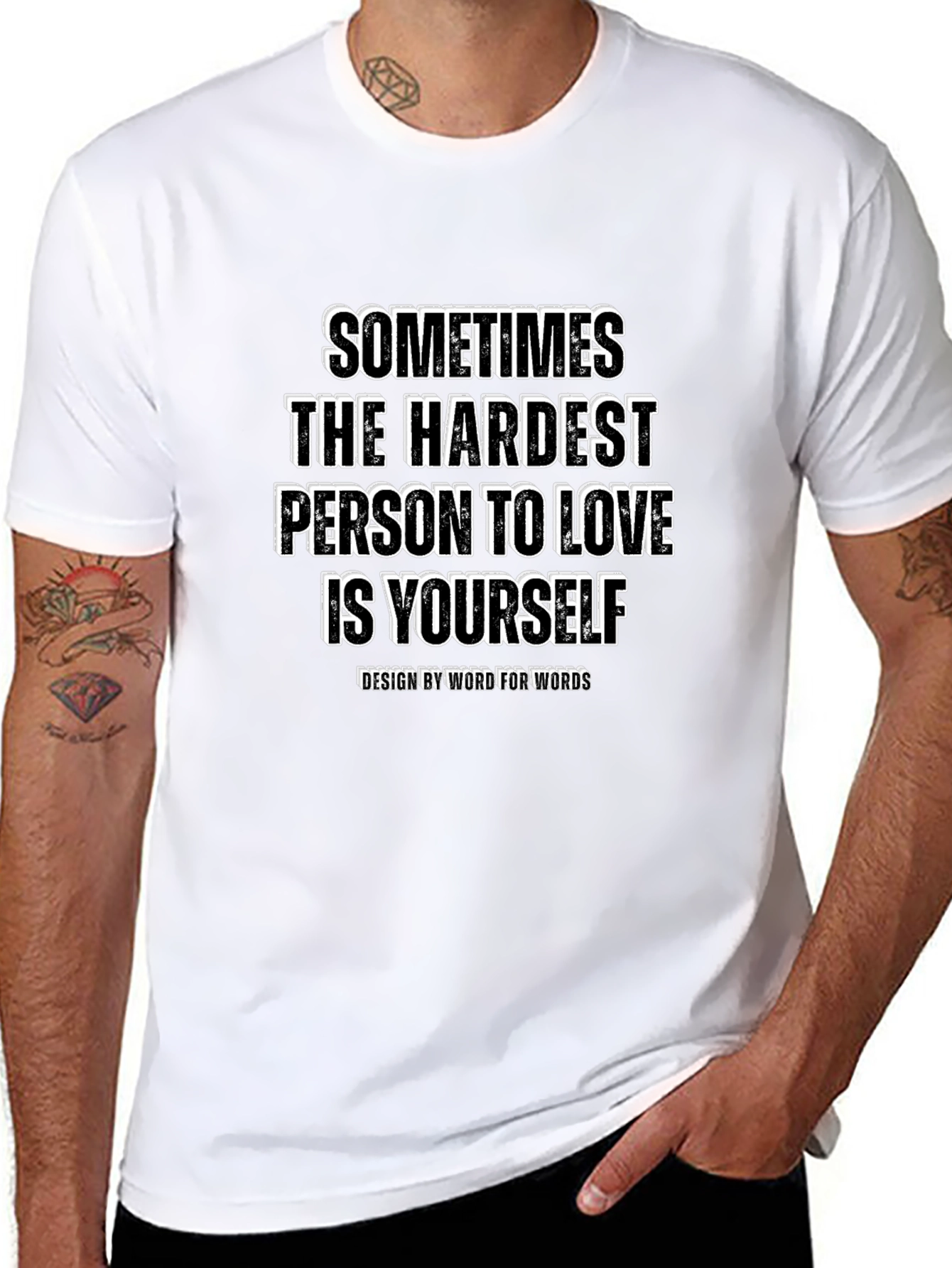 Camiseta Negra con Mensaje Inspirador