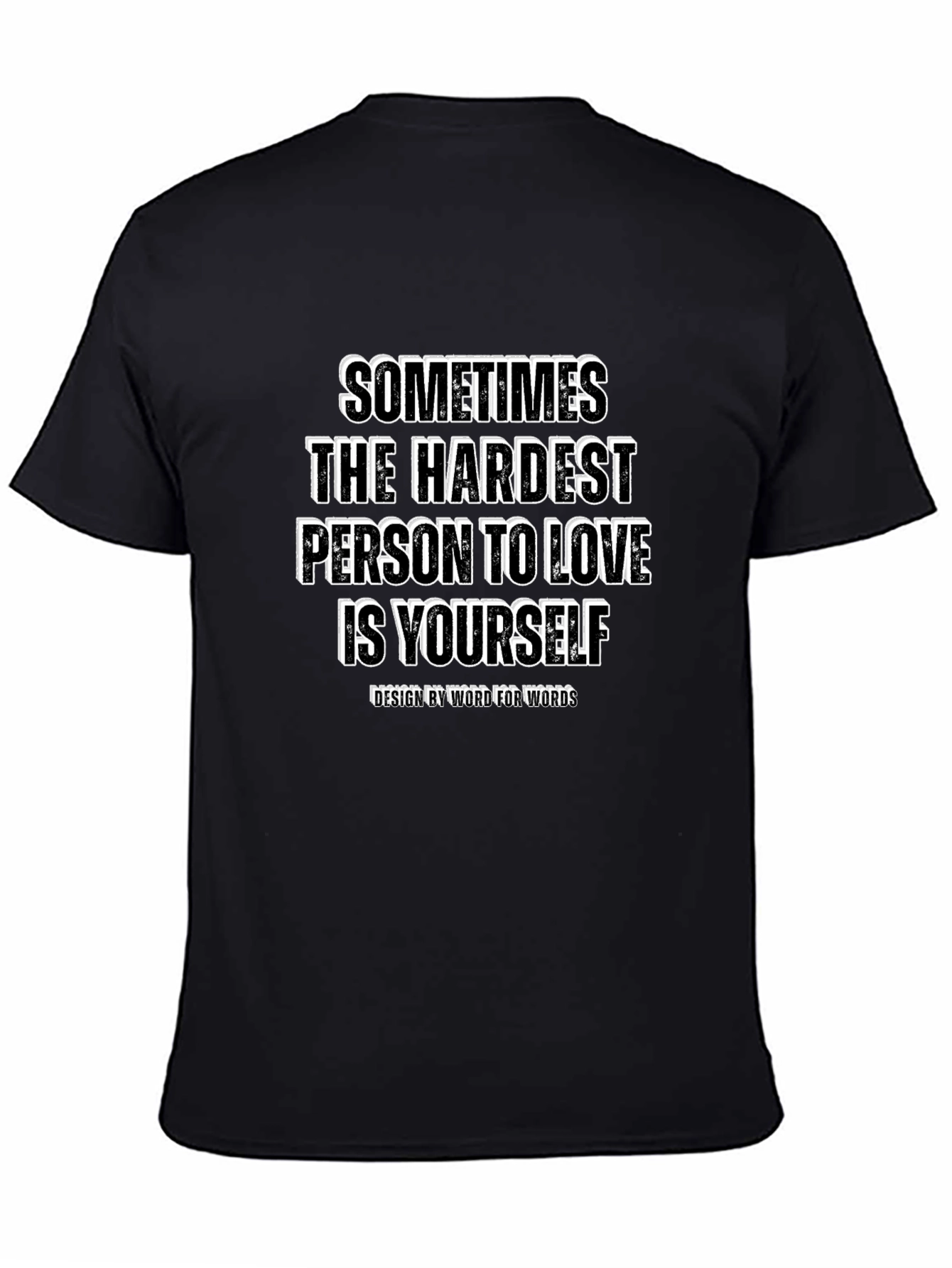 Camiseta Negra con Mensaje Inspirador