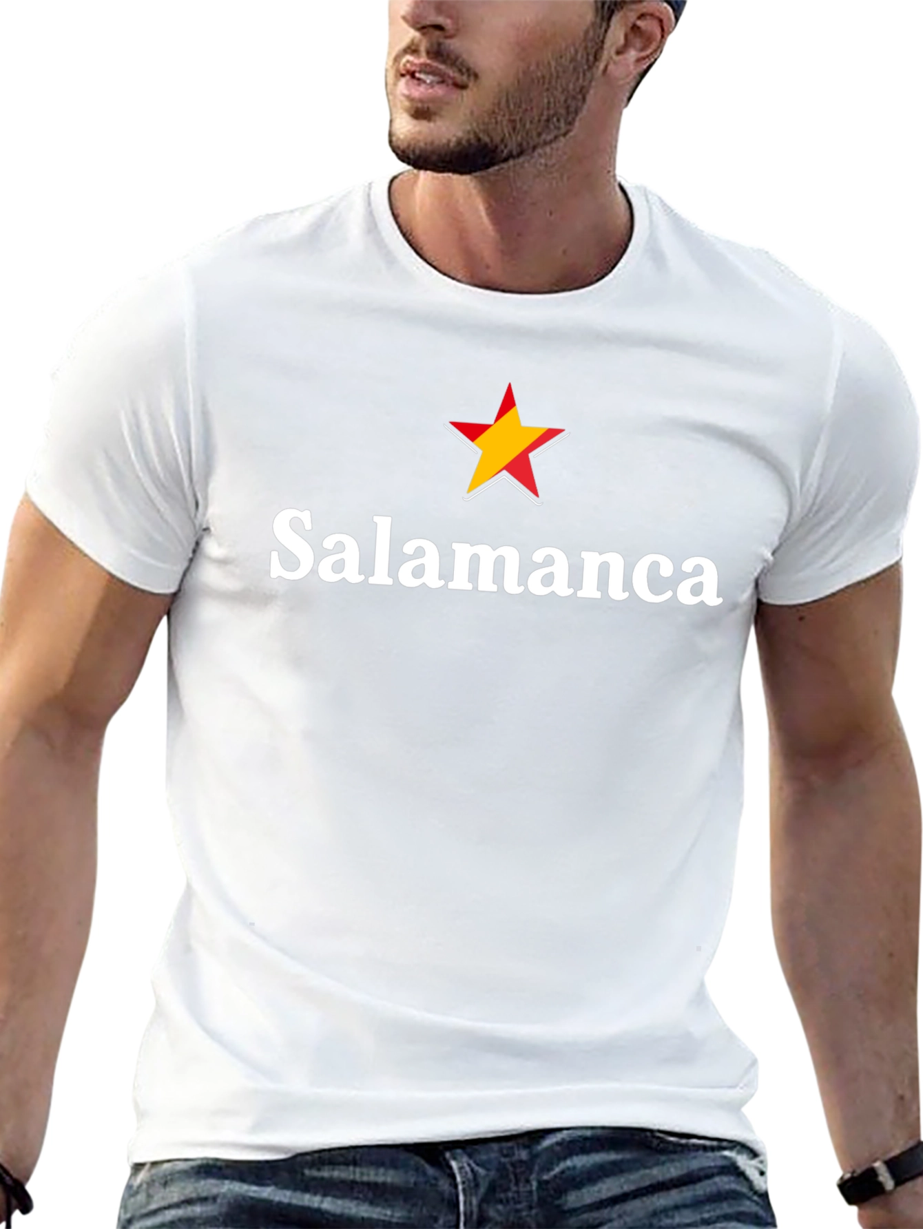 Camiseta Salamanca España Estrella Roja y Amarilla