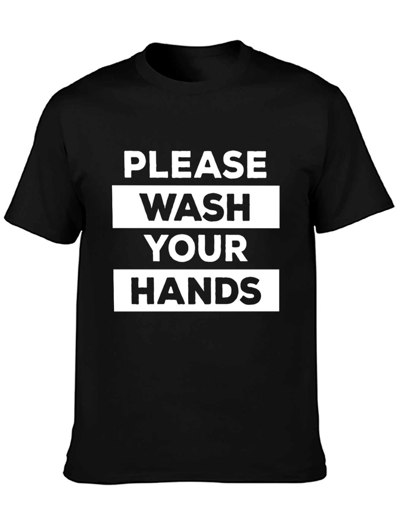 Camiseta Negra: Lávate Las Manos