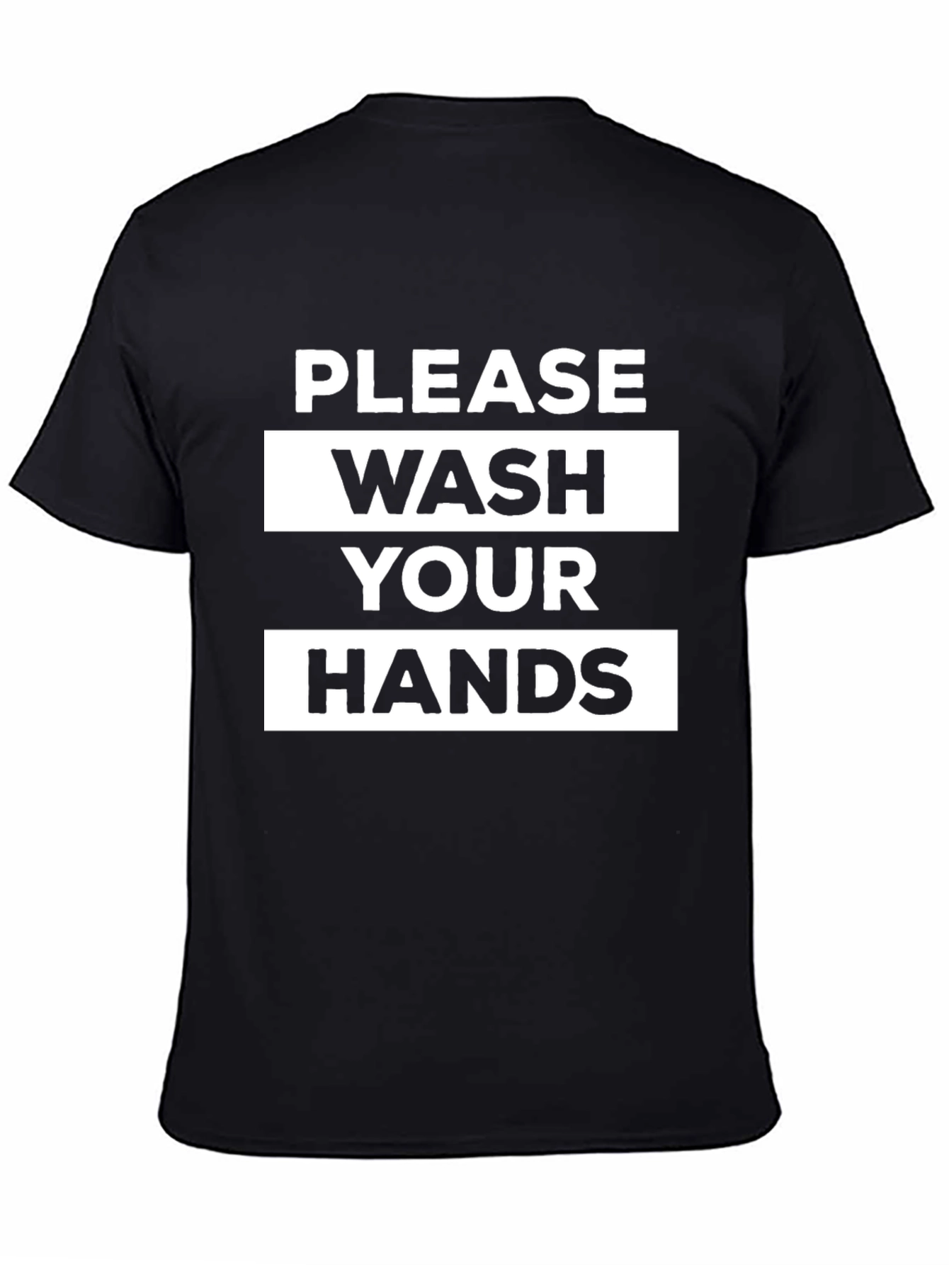 Camiseta Negra: Lávate Las Manos