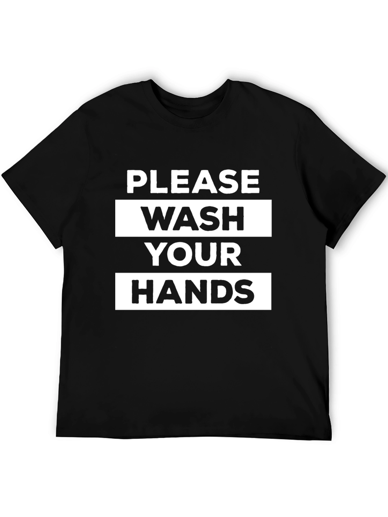 Camiseta Negra: Lávate Las Manos