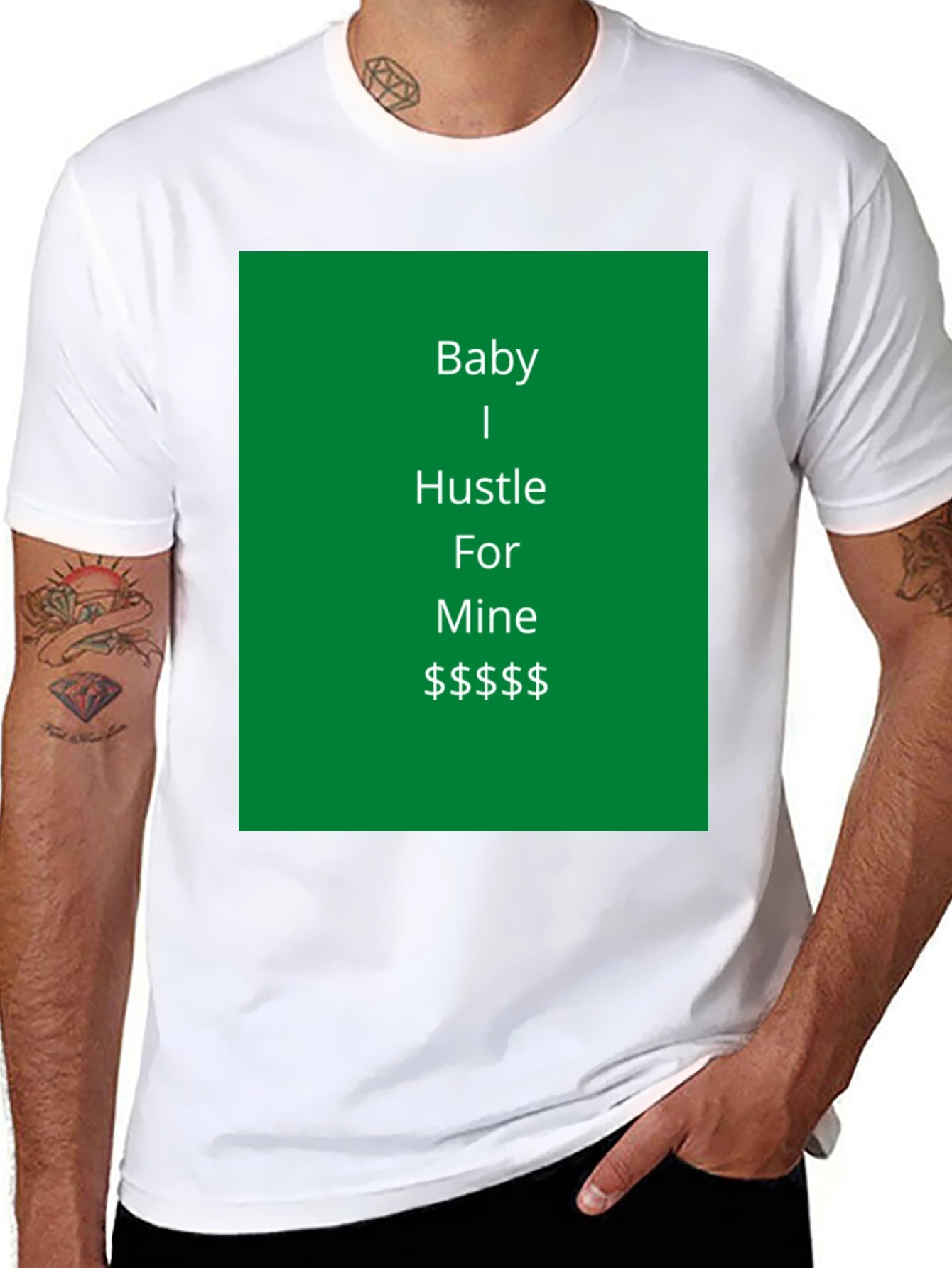 Camiseta Negra Baby I Hustle For Mine