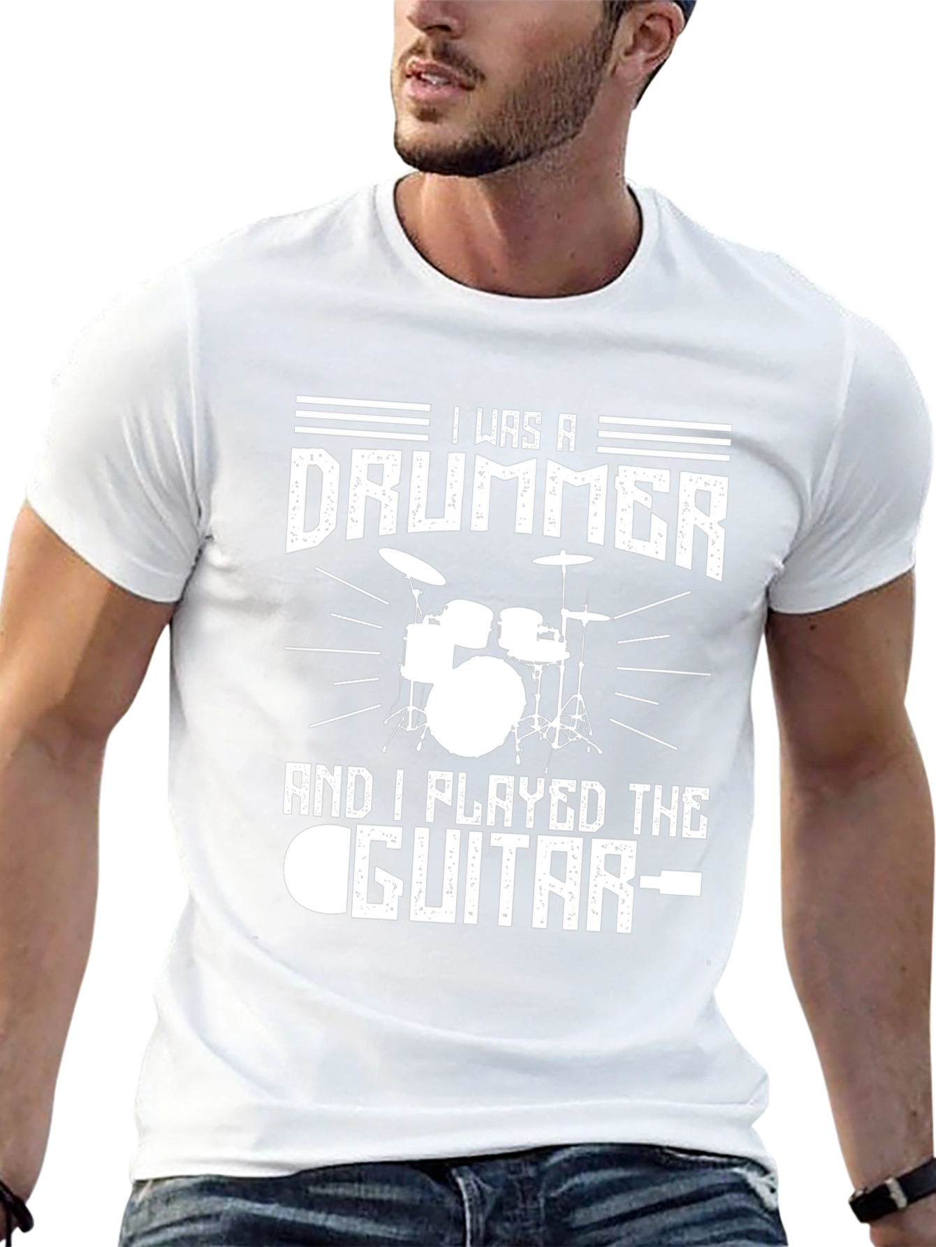 Camiseta Negra Ex Baterista Ahora Guitarrista