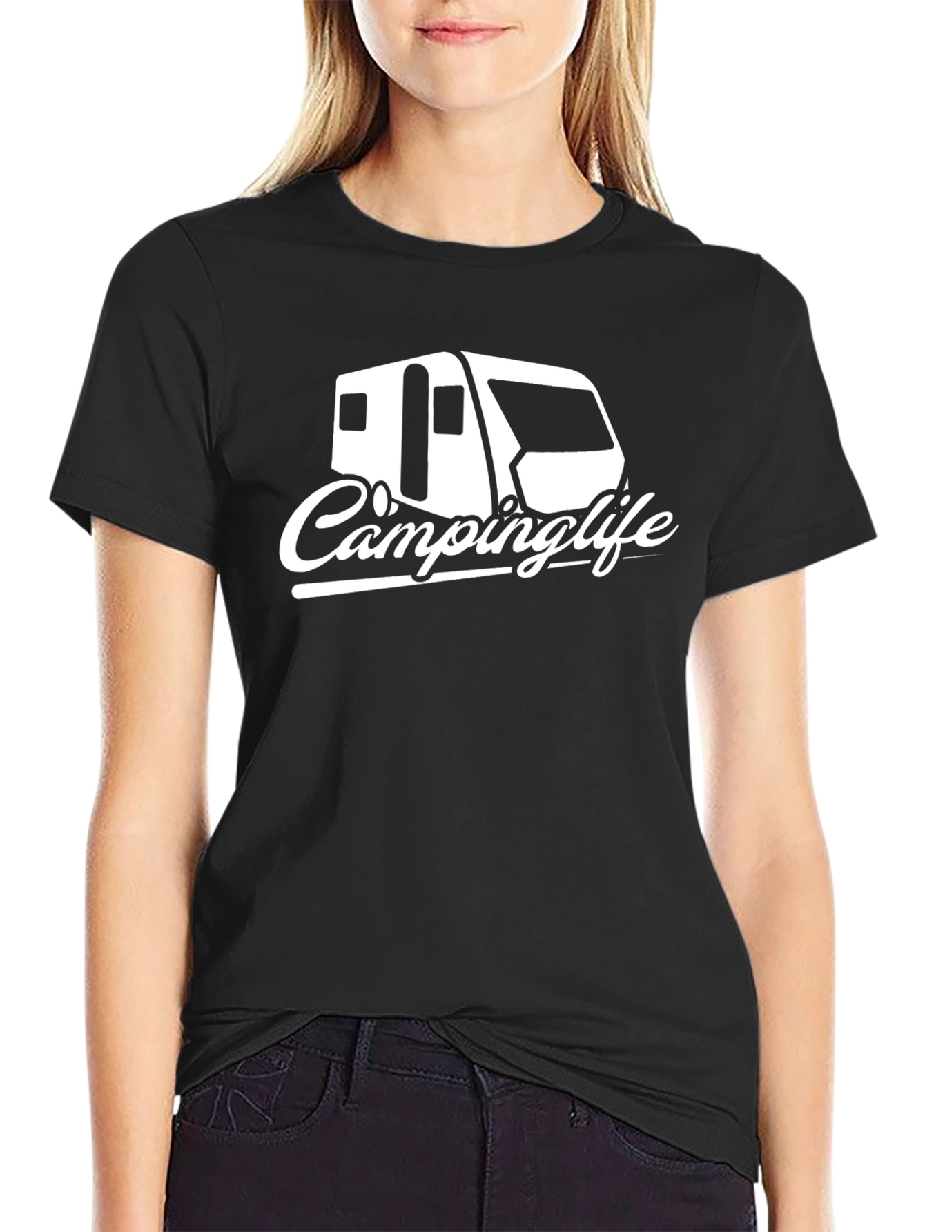 Camiseta Negra Campinglife para Aventureros