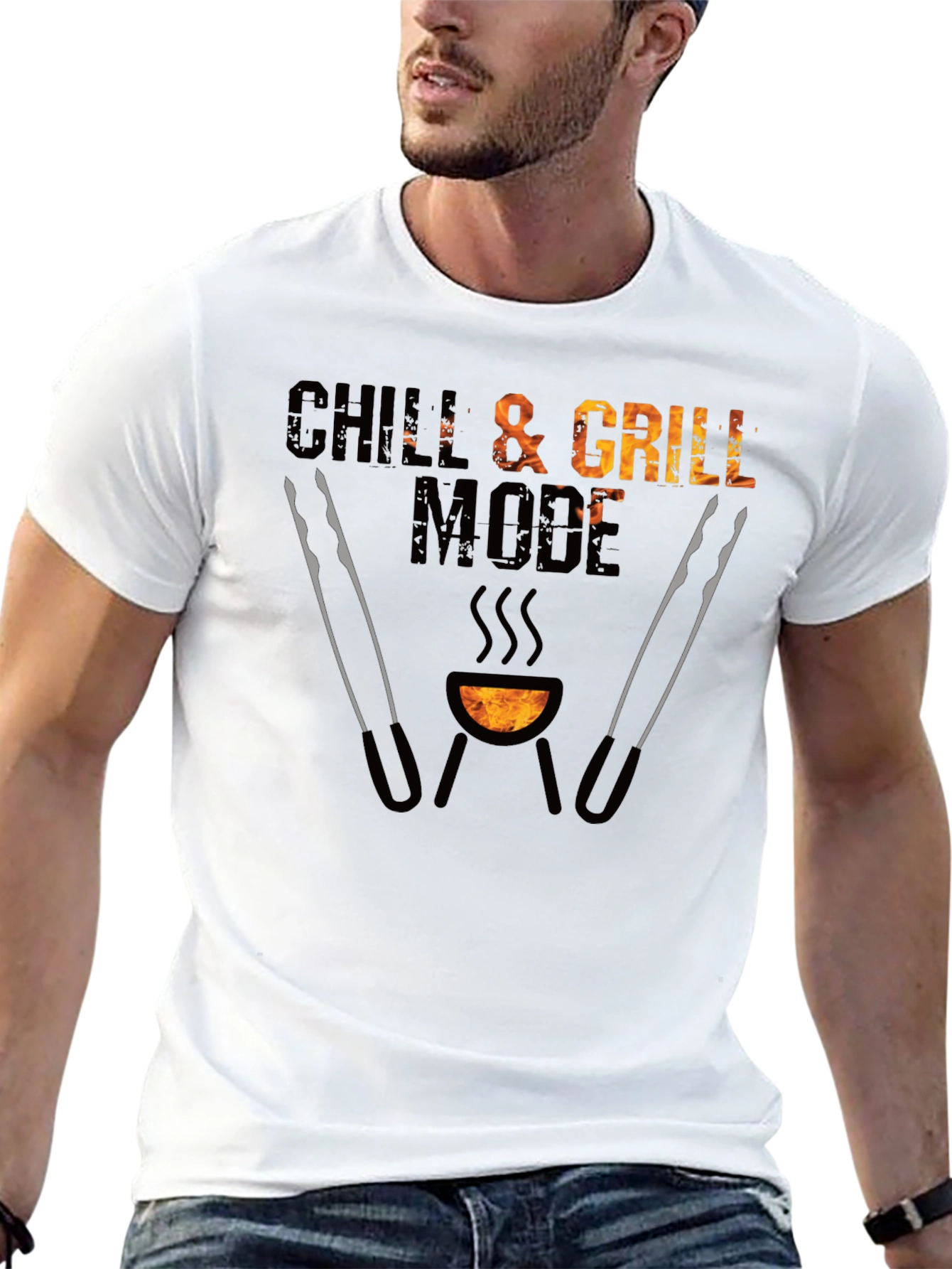 Camiseta Negra Chill & Grill Mode