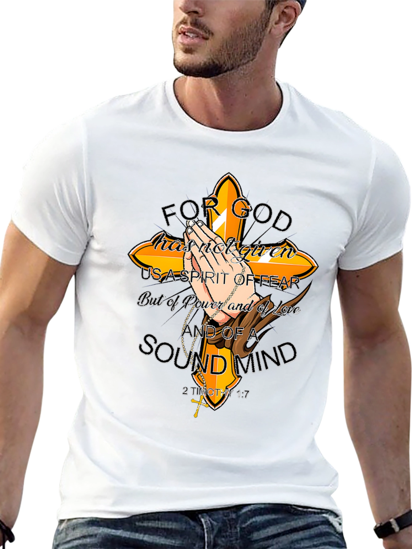 Camiseta Cristiana Negra: Espíritu y Amor