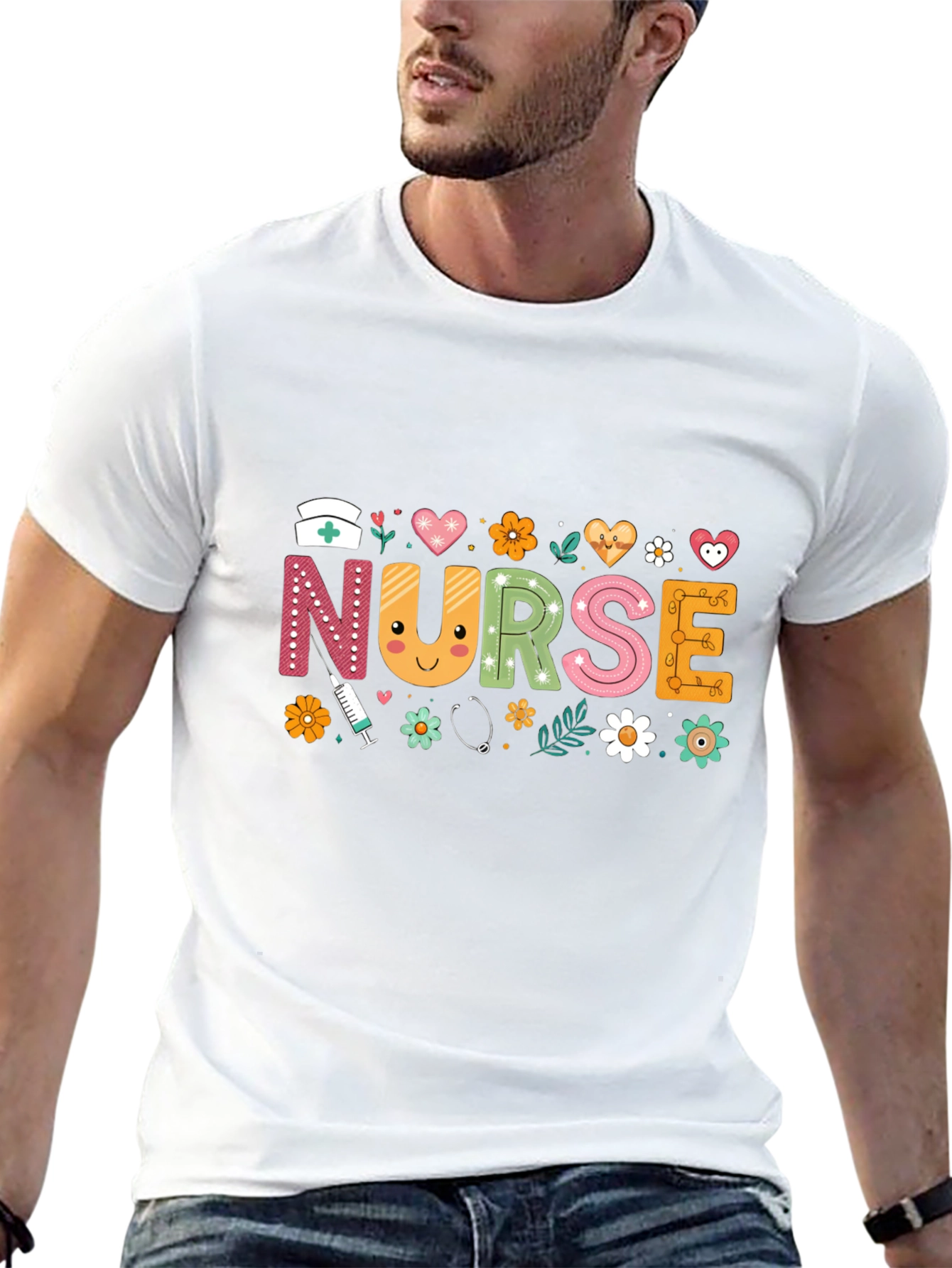 Camiseta Negra Nurse para Enfermeras