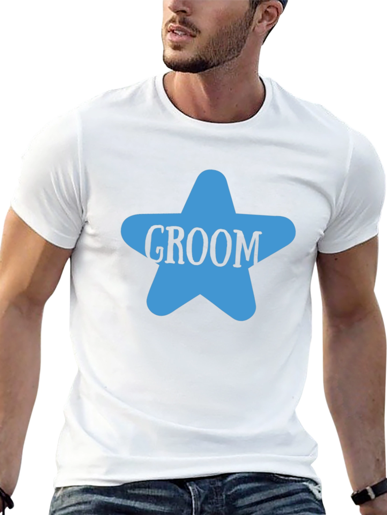 Camiseta Negra Groom Estrella Azul